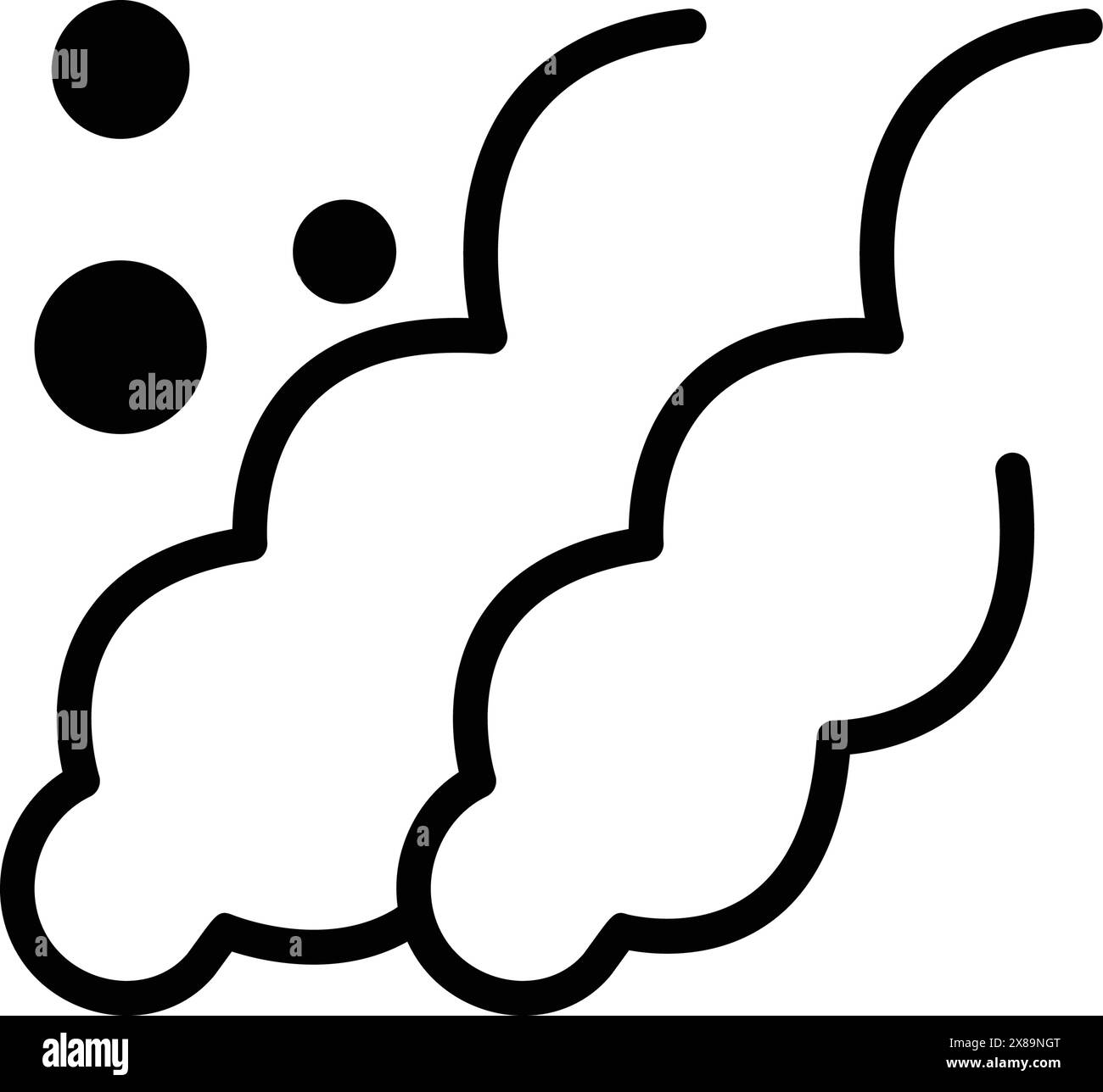 Symbol für co2, Wolke, Abgas Stock Vektor