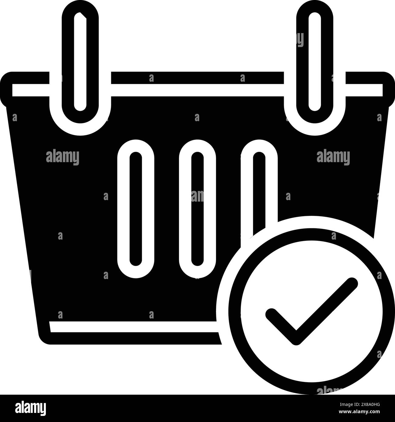 Symbol für Kasse, Warenkorb, Einkauf Stock Vektor