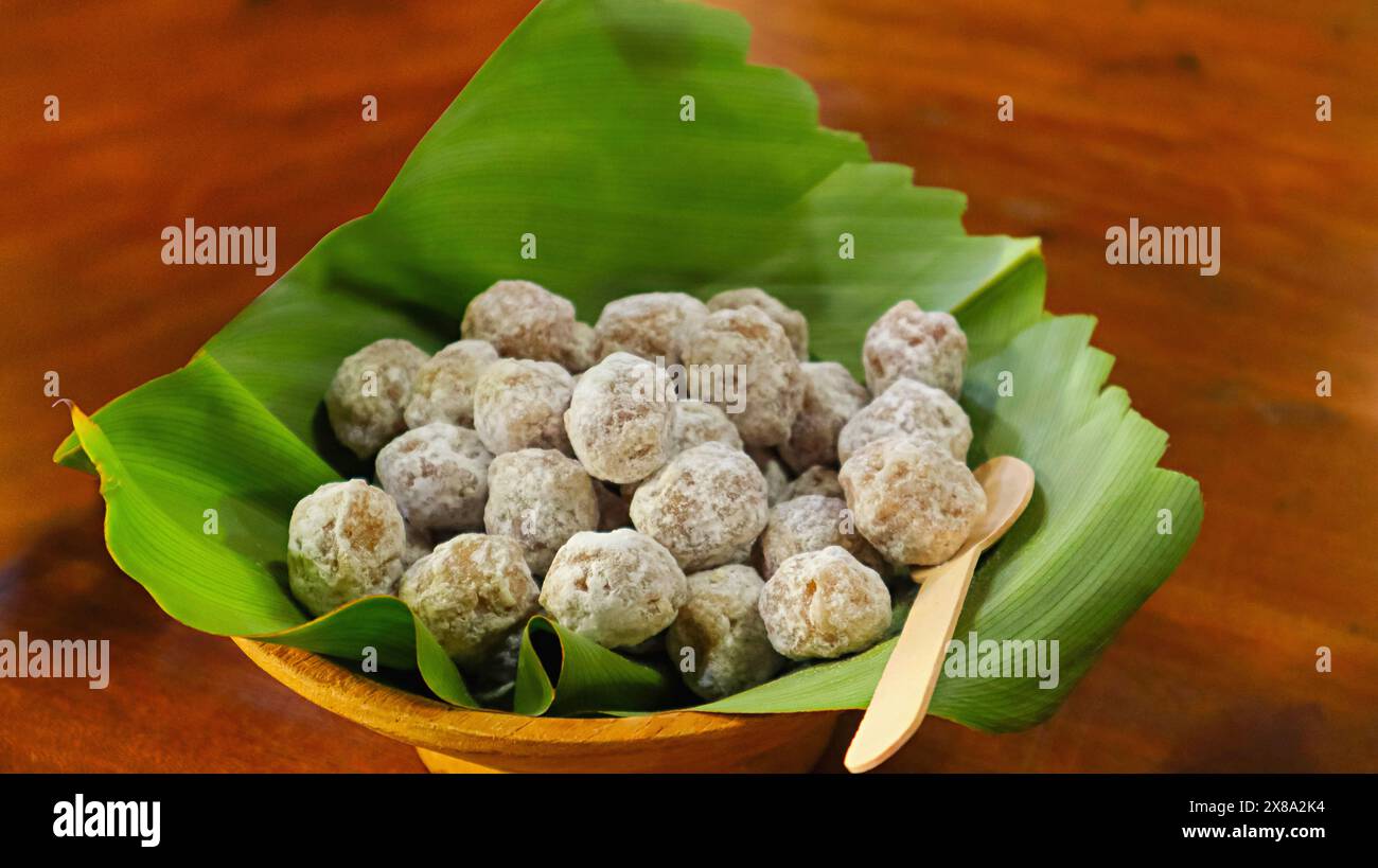 Traditionelles Essen für das Hornbill Festival, Kisama Heritage Village, Nagaland, Indien Stockfoto
