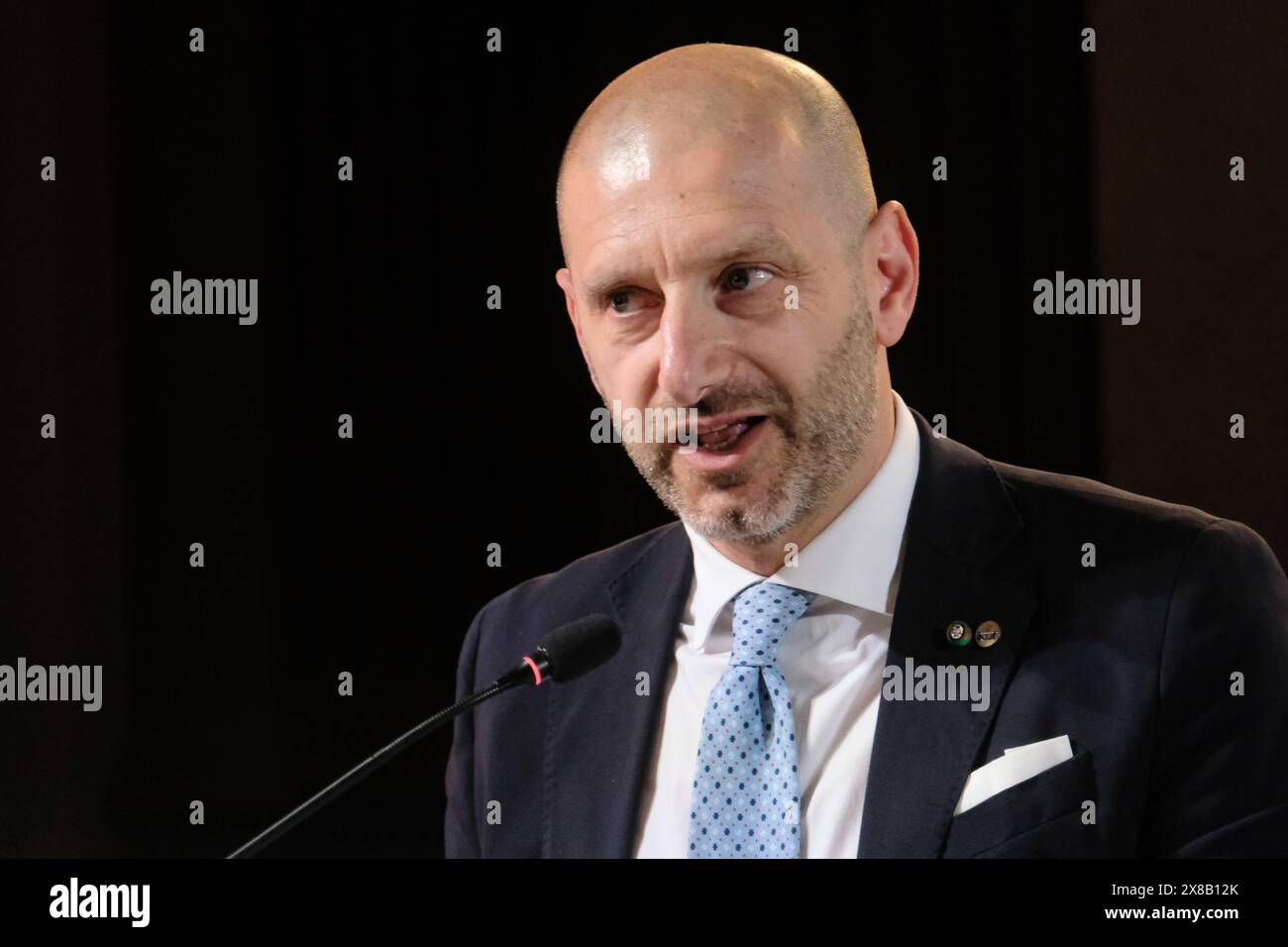 Roma, Italien. Mai 2024. Sebastiano Barbato DIA in Occasione del convegno 'Professioni antimafia - il motore dell'antiriciclaggio' tenutosi a Roma, Venerdì, 24 Maggio 2024 (Foto Mauro Scrobogna/LaPresse) Sebastiano Barbato DIA anlässlich der Konferenz 'Anti-Mafia-Berufe - der Motor der Geldwäsche', die am Freitag, den 24. Mai 2024 in Rom stattfand (Foto: Mauro Scrobogna/LaPresse) Credit: LaPresse/Alamy Live News Stockfoto