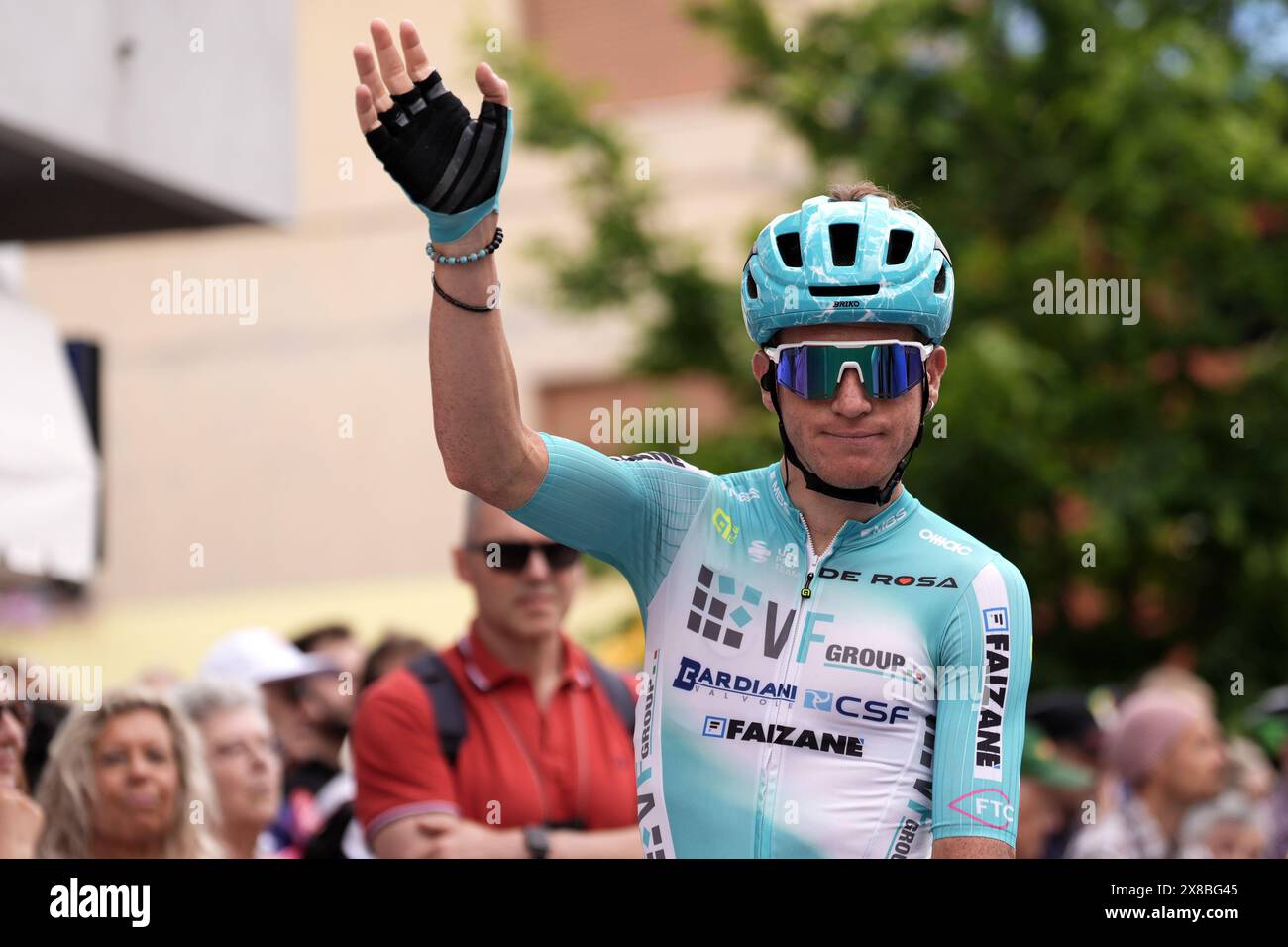 Mortegliano, Italien. Mai 2024. Fiorelli Filippo (Team VF Group - Bardiani CSF &#x2013; Faizane') während der 19. Etappe des Giro d'Italia von Mortegliano nach Sappada, Italien - Freitag, 24. Mai 2024 - Sport, Radfahren (Foto: Massimo Paolone/LaPresse) Credit: LaPresse/Alamy Live News Stockfoto