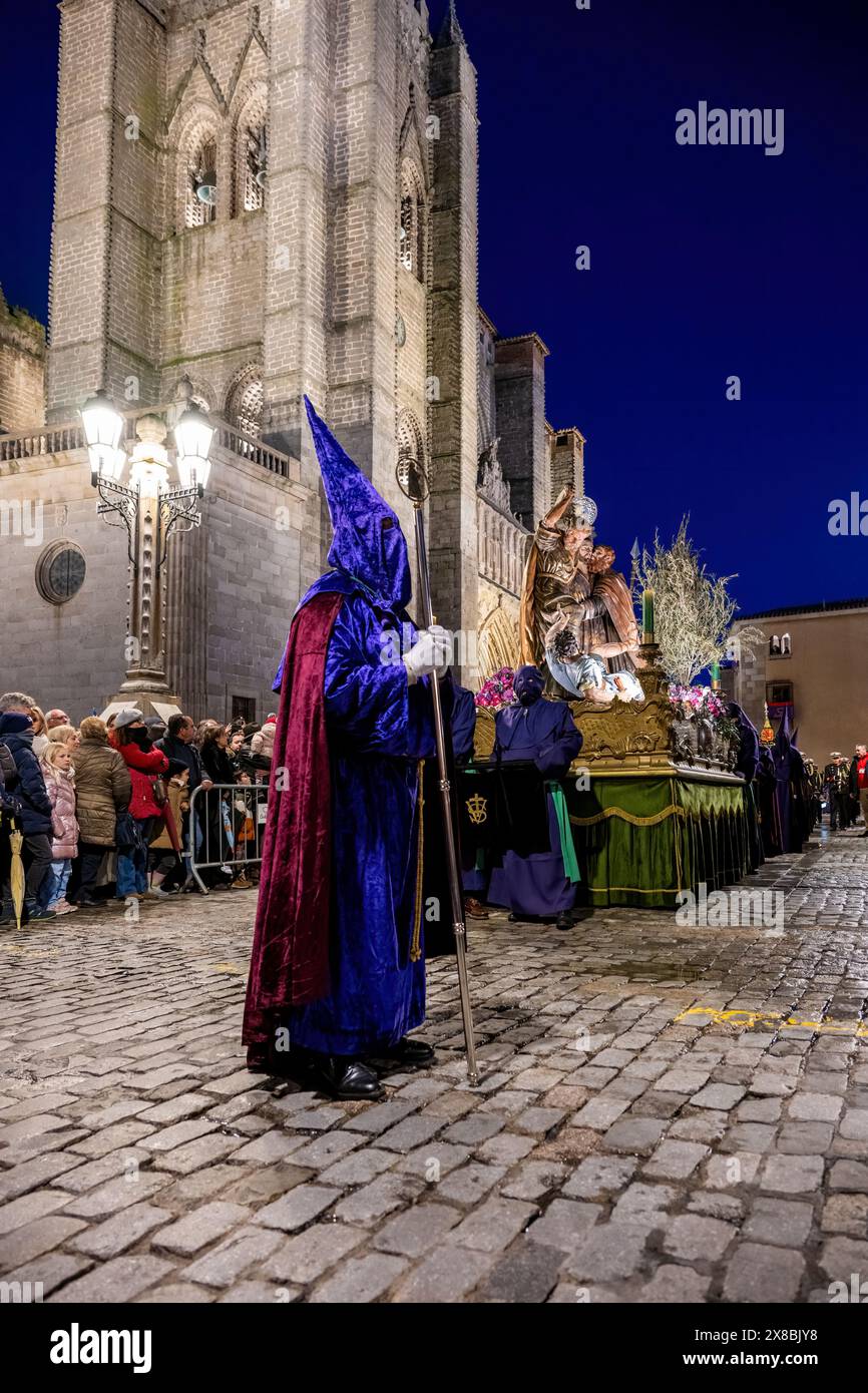 Karfreitagsprozession während der Karwoche (Semana Santa), Avila, Kastilien und Leon, Spanien Stockfoto