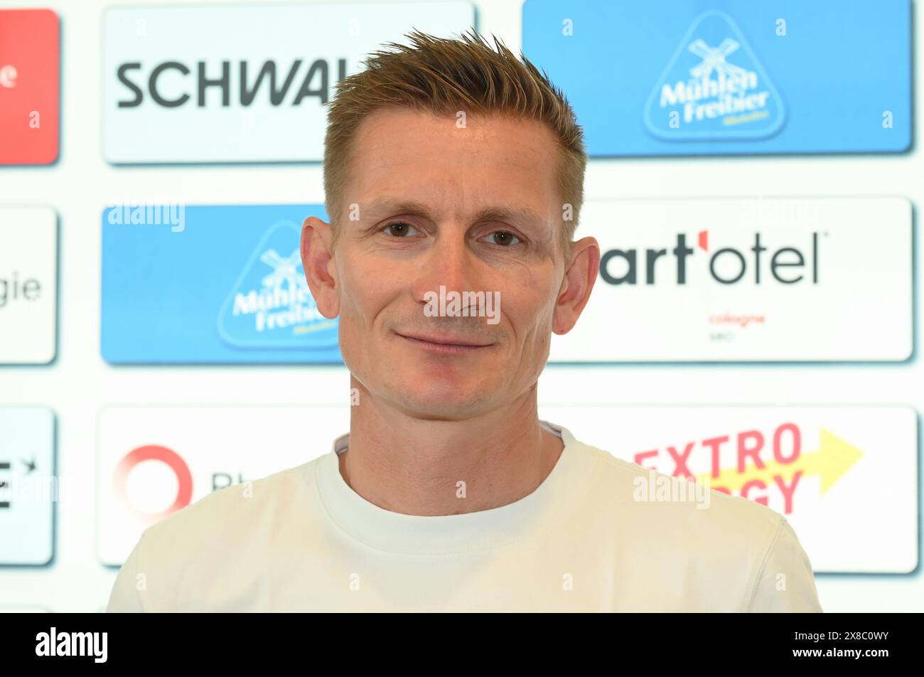 Köln, Deutschland. Mai 2024. Ehemaliger Radfahrer Andre Greipel auf der Pressekonferenz des Radklassikers rund um Köln, die dieses Jahr zum 106. Mal stattfindet. Quelle: Horst Galuschka/dpa/Alamy Live News Stockfoto