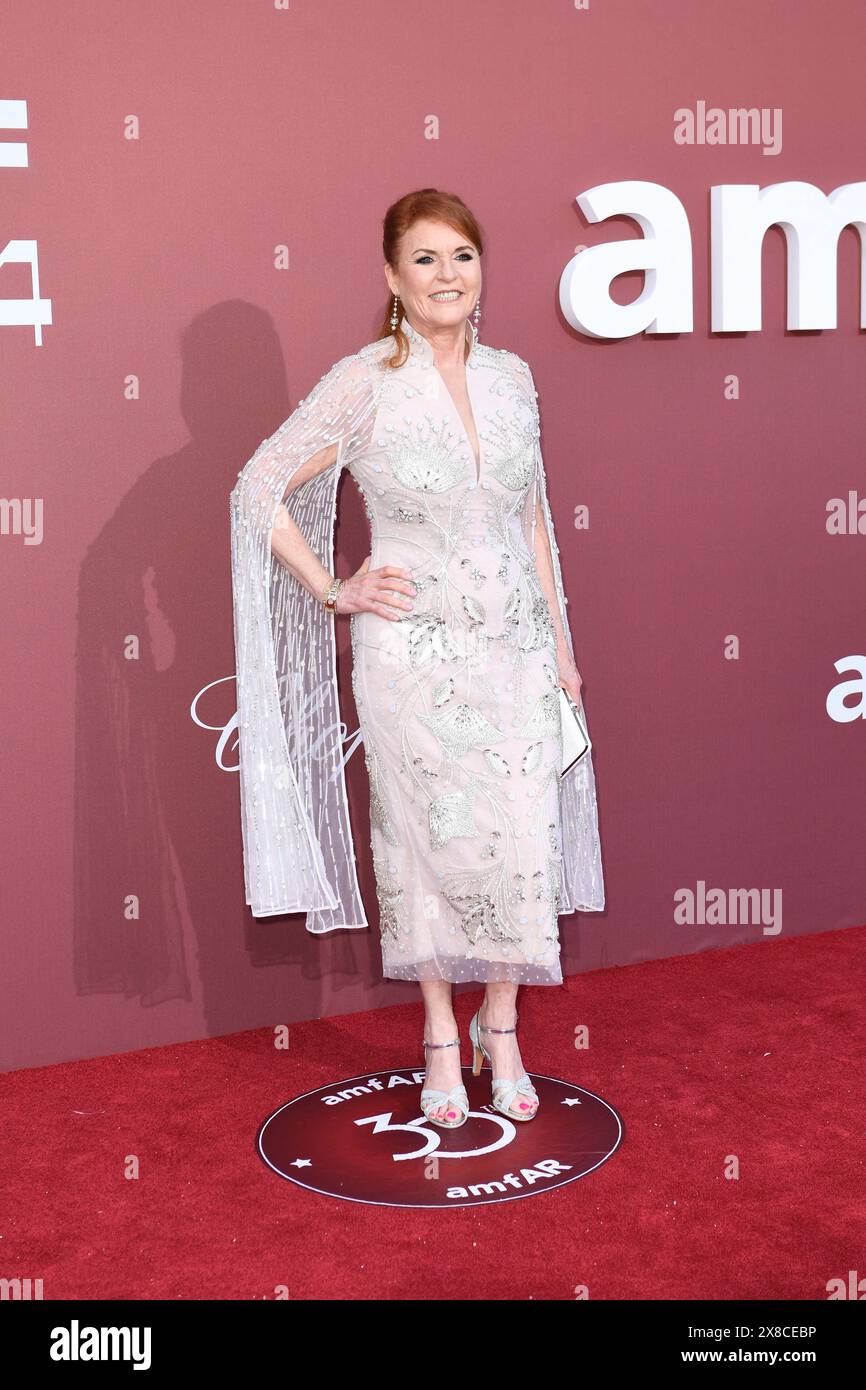 Sarah Ferguson bei der amfAR GALA waehrend den 77. Filnfestspiele in Cannes 23.05.2024 *** Sarah Ferguson bei der amfAR GALA während der 77. Filmfestspiele in Cannes 23 05 2024 Stockfoto