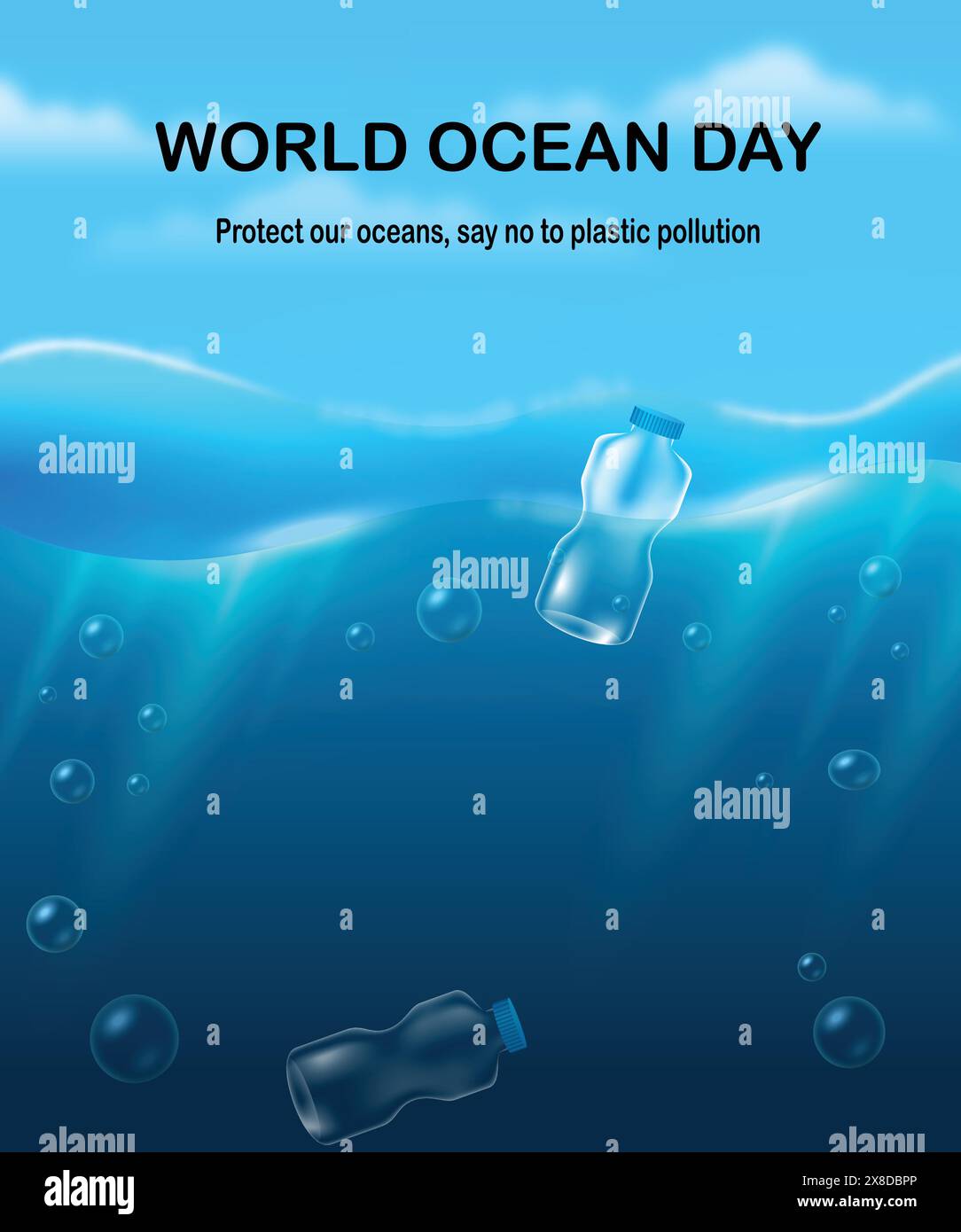 Weltmeertag Stock Vektor