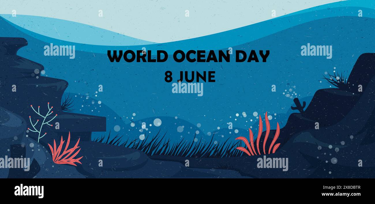 Weltmeertag Stock Vektor
