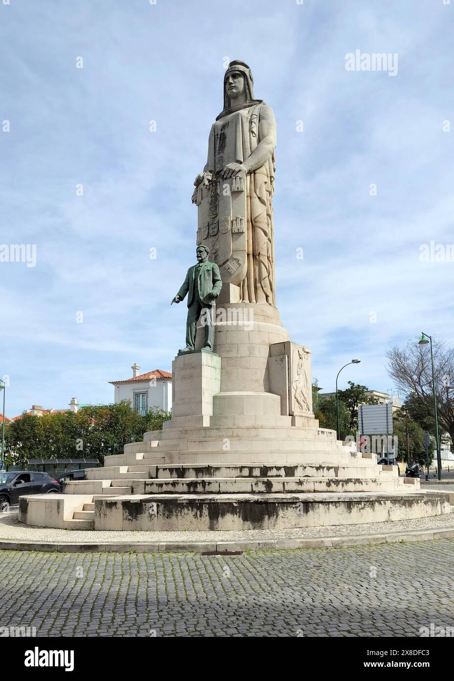 Denkmal für Antonio Jose de Almeida, Politiker, sechster Präsident Portugals, im Bezirk Areeiro, Lissabon, Portugal Stockfoto