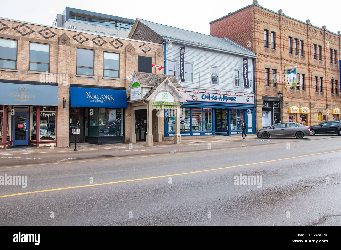 Cool wie ein Moose Store in der Confederation Court Mall in der Queen Street in der Innenstadt von Charlottetown, Prince Edward Island, Kanada Stockfoto