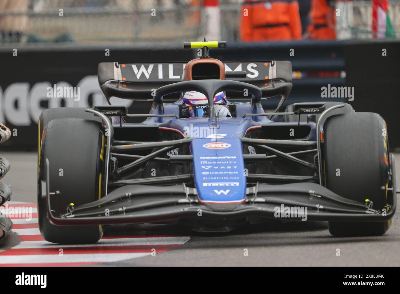 Monaco, Monaco. Mai 2024. Rennstrecke von Monaco #2 Logan Sargeant (usa) Williams Racing (gbr) Williams FW46 Mercedes, während des Formel-1-Grand Prix von Monaco 2024, 8. Runde der Formel-1-Weltmeisterschaft 2024 vom 20. Bis 23. Mai 2024 auf dem Monaco Circuit. (Philippe Nanchino/SPP) Credit: SPP Sport Press Photo. /Alamy Live News Stockfoto
