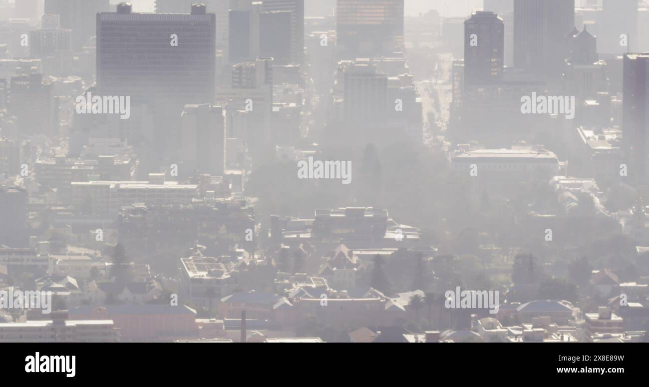 Bild von Ikonen über der Stadtlandschaft Stockfoto