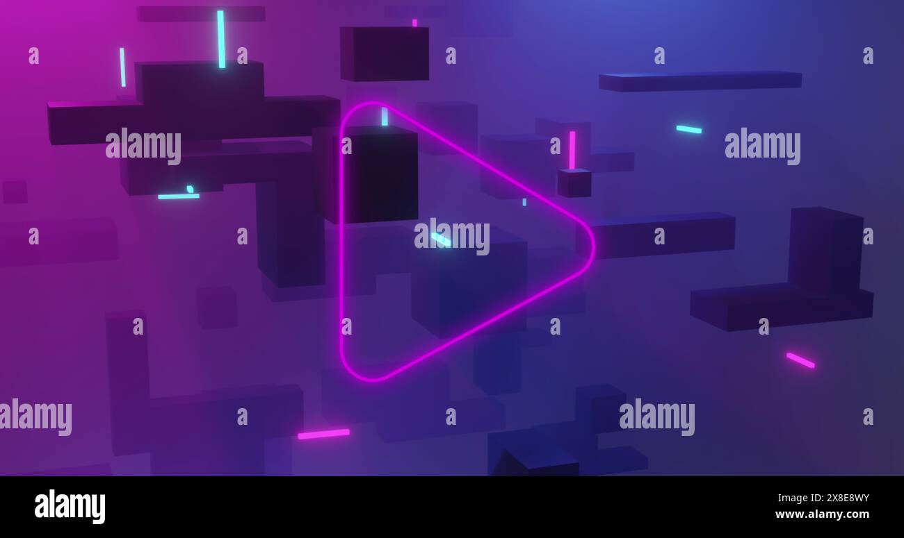 Bild des Symbols für das Spiel auf violettem Hintergrund Stockfoto