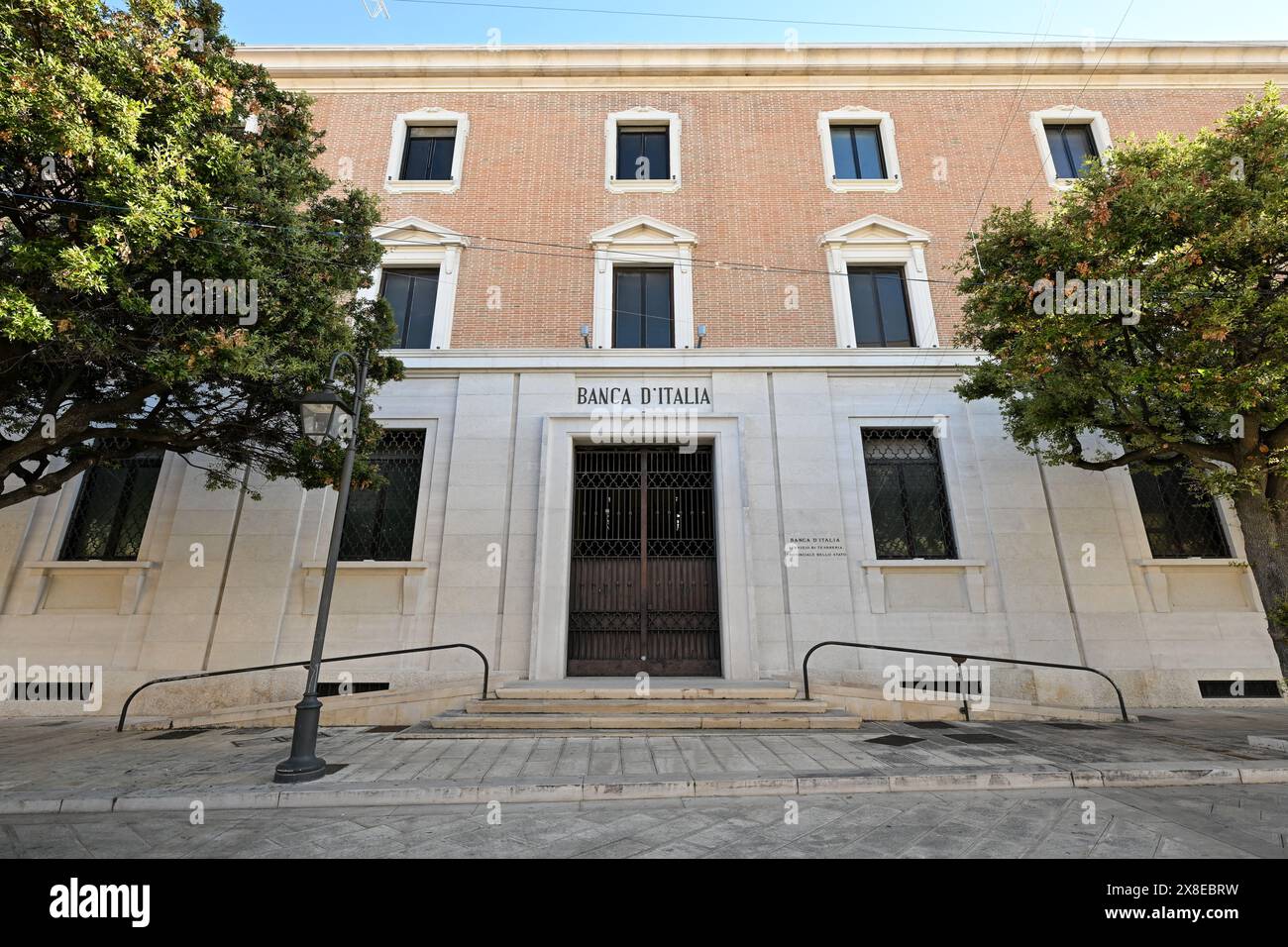 Matera, Italien - 11. August 2023: Bauinschrift der Bank of Italy. Die Bank of Italy, die italienische Banca d'Italia, Bankitalia, ist die Zentralbank Italiens und ist die italienische Zentralbank Stockfoto