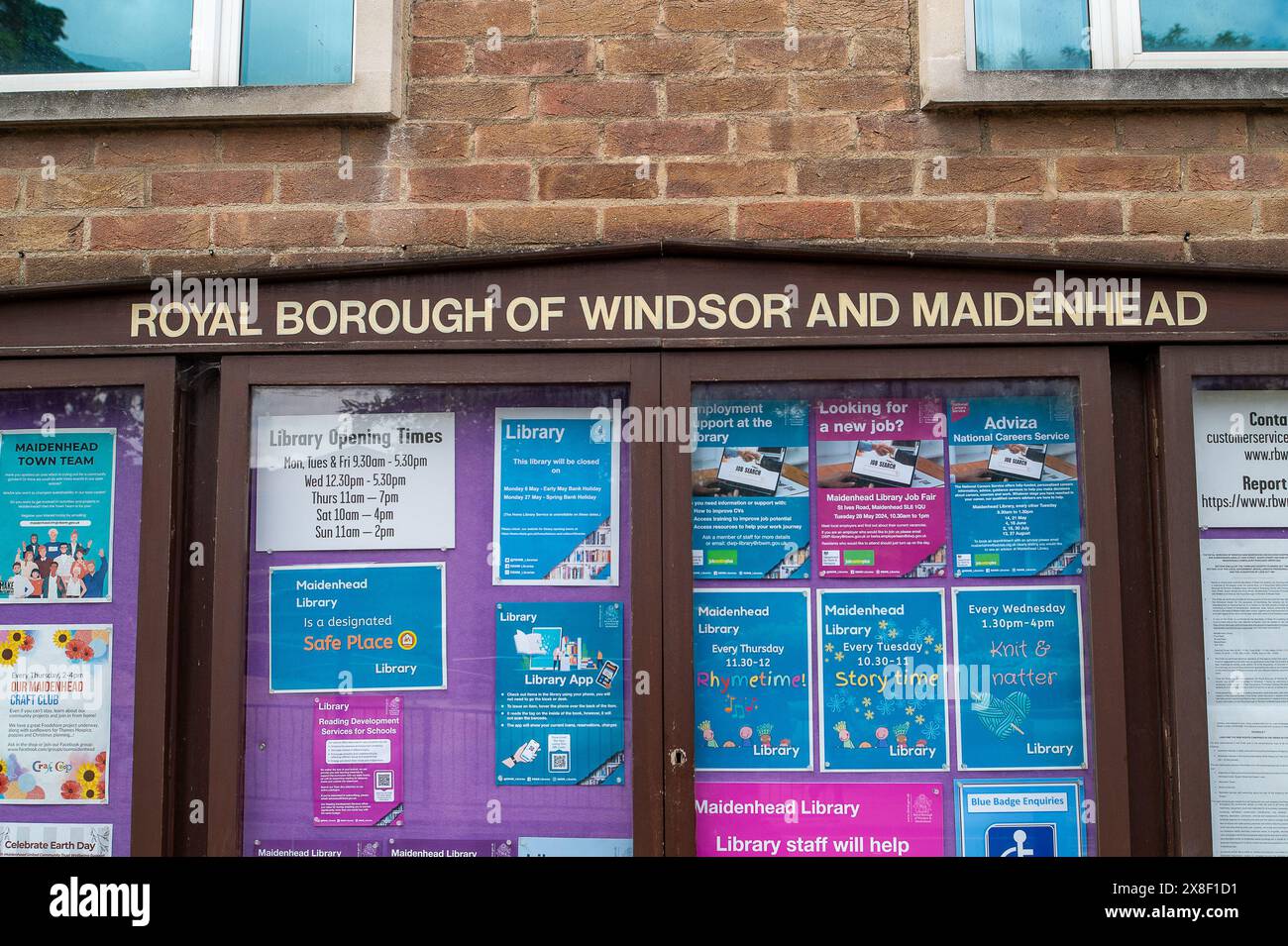 Maidenhead, Großbritannien. Mai 2024. Das Royal Borough of Windsor & Maidenhead (RBWM) Council Office in Maidenhead, Berkshire. Die RBWM hat Berichten zufolge die Regierung um finanzielle Soforthilfe gebeten. "Der königliche Bezirk Windsor und Maidenhead sagte, die Offenbarung habe seine gut dokumentierte... Schwierige Finanzlage“. Ratsmitglied Lynne Jones, zuständig für Finanzen, sagte, interne Audits hätten einen „unglaublichen Rückstand an Buchhaltungsfragen“ aufgedeckt. Die Behörde hat eine außerordentliche finanzielle Unterstützung beantragt, ein staatliches Darlehen, das in der Regel durch Verkauf von Vermögenswerten zurückgezahlt wird.“ T Stockfoto
