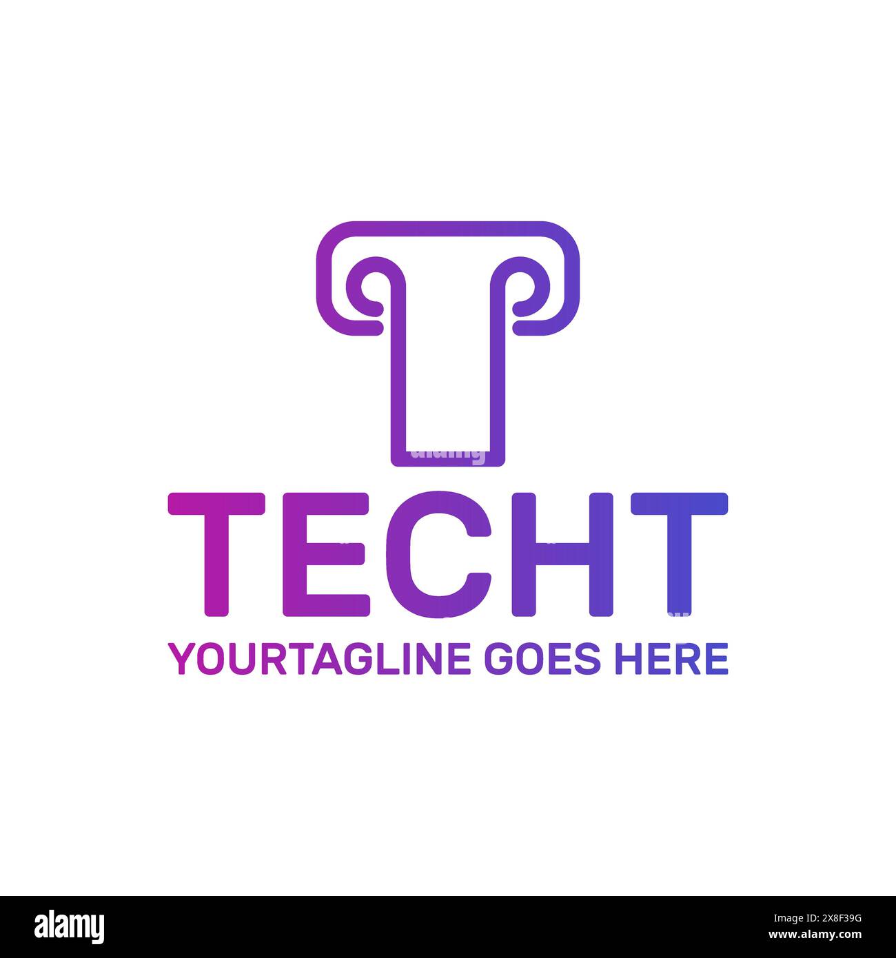 Letter t Tech Logo Vorlage, Technologie Logo Vorlage Stock Vektor