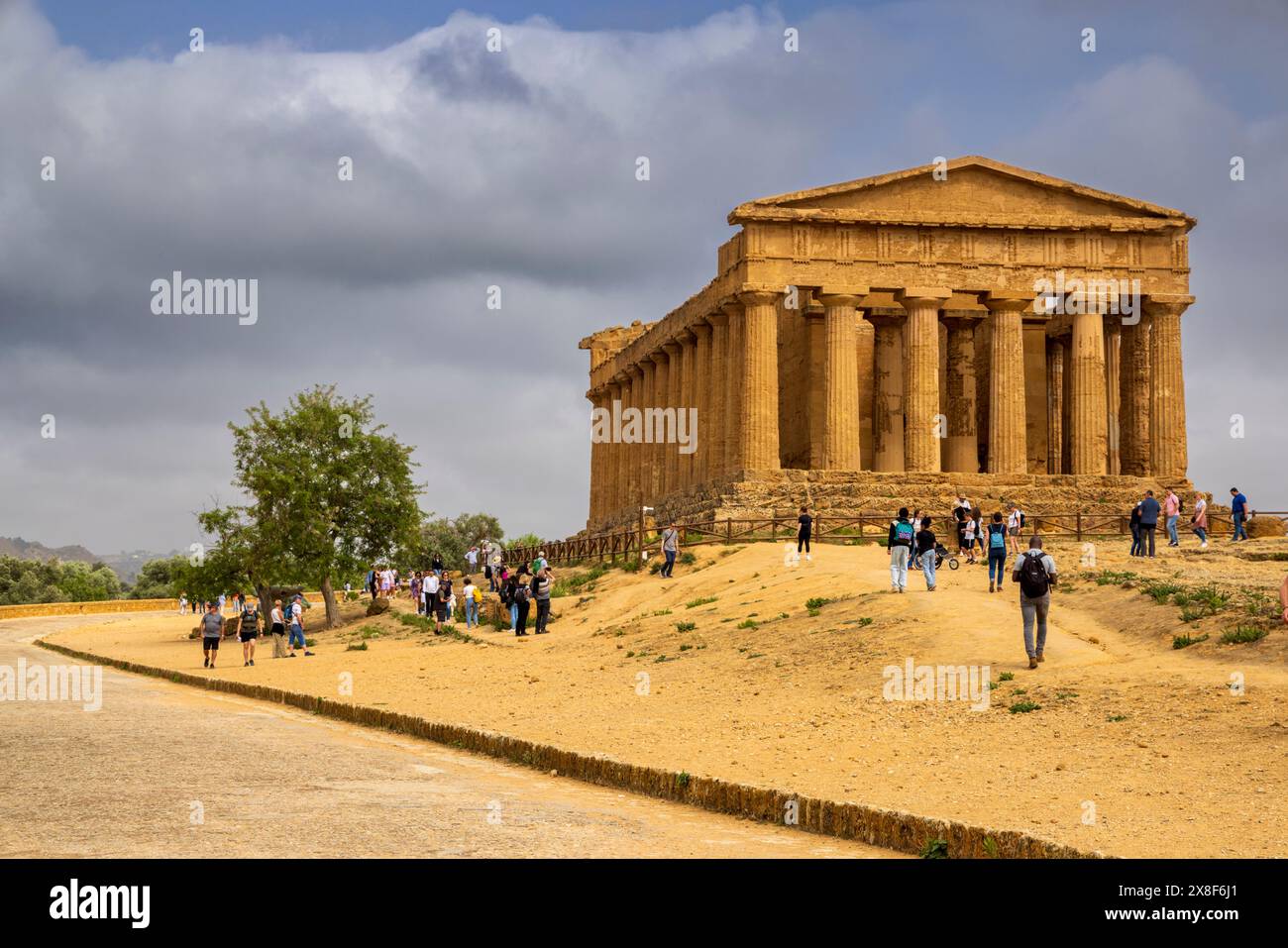 Der griechische Tempel der Concordia, Tal der Tempel, Agrigento, Sizilien Stockfoto