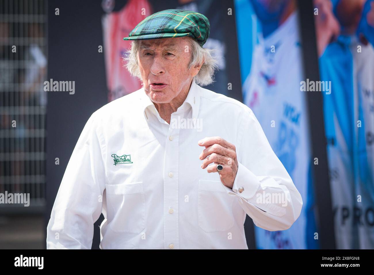 Monaco, Monaco. Mai 2024. Während des Formel-1-Grand-Prix-Wochenendes von Monaco am 24. Mai 2024 wird eine dreimalige F1-Weltmeisterin Jackie Stewart aus Schottland im Fahrerlager gesehen. (Foto: Andreja Cencic/SOPA Images/SIPA USA) Credit: SIPA USA/Alamy Live News Stockfoto