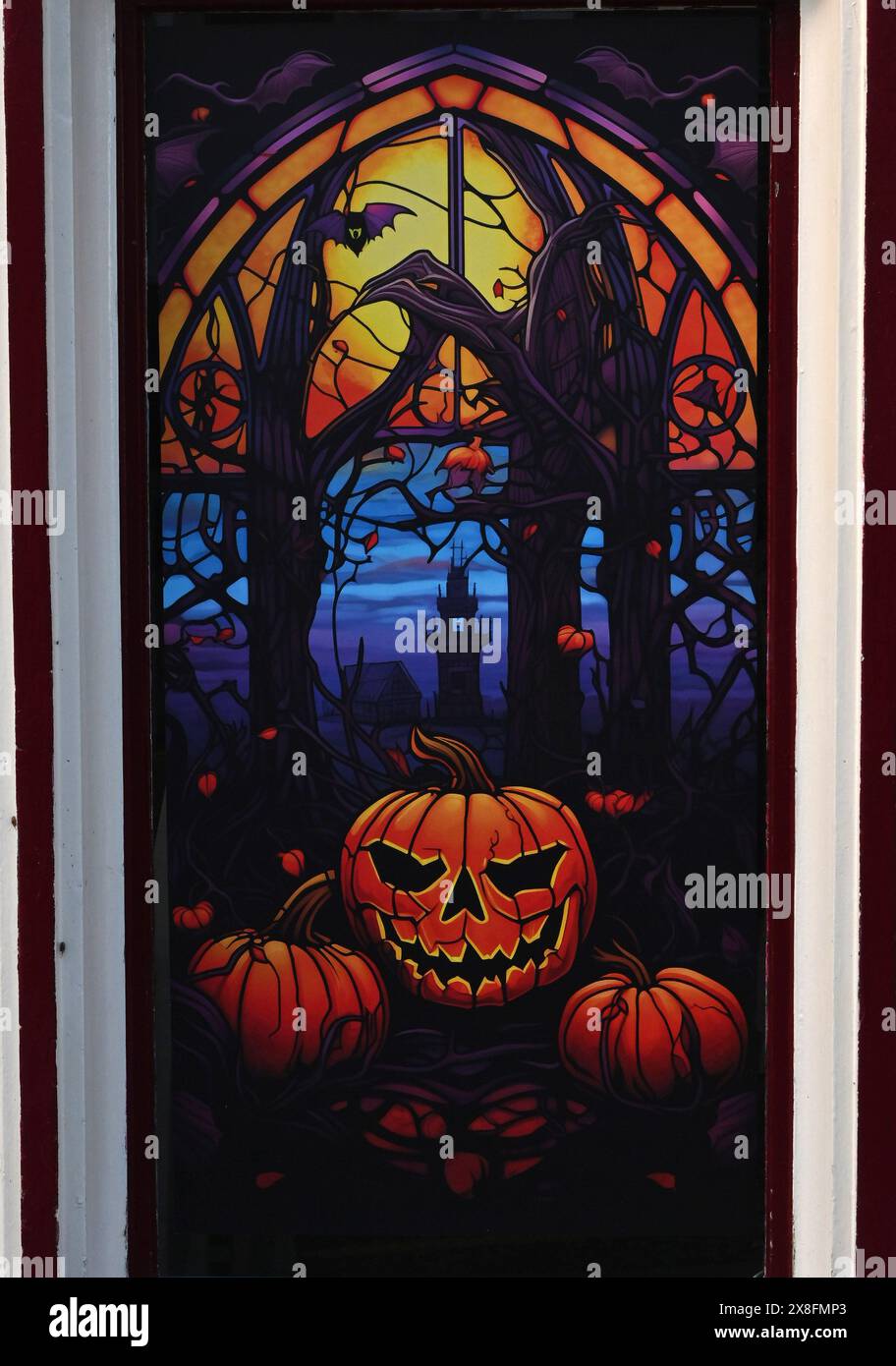 Schaufenster halloween Dekoration Stockfoto