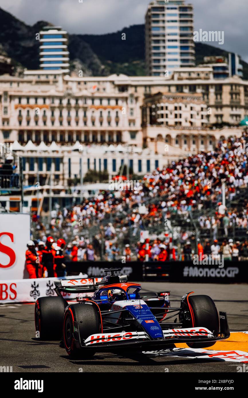 © SPORTPIXPRESS/MAXPPP, Monaco. Mai 2024. FORMEL 1 GRAND PRIX DE MONACO ricciardo (daniel) - (Visa Cash App rb) in Aktion während des freien Trainings 3 Credit: MAXPPP/Alamy Live News Stockfoto