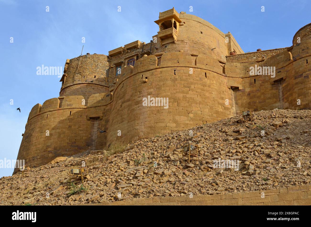 Prächtiges, Historisches Jaisalmer Fort, Jaisalmer, Rajasthan, Indien Stockfoto