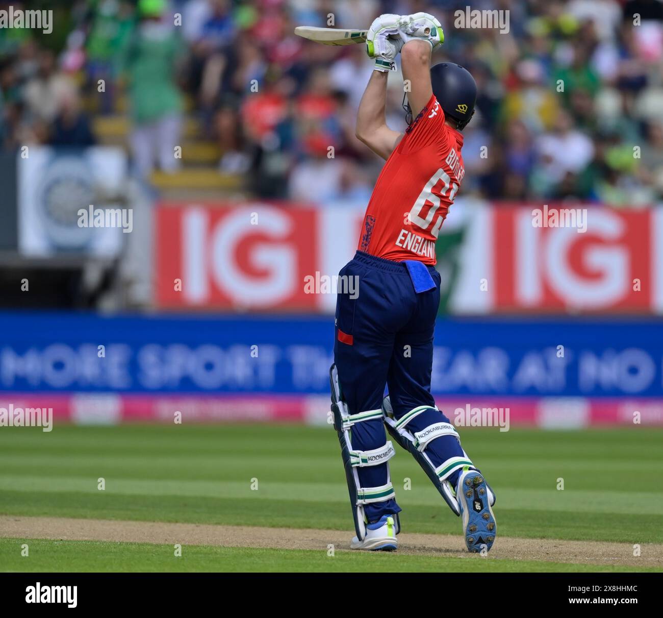 Birmingham England : 25.-2024:Jos Buttler (c) aus England in der Batting-Action Vitality T20 International Series Between England vs Pakistan am Edgbaston Cricket Ground, Birmingham England Credit: PATRICK ANTHONISZ/Alamy Live News Stockfoto