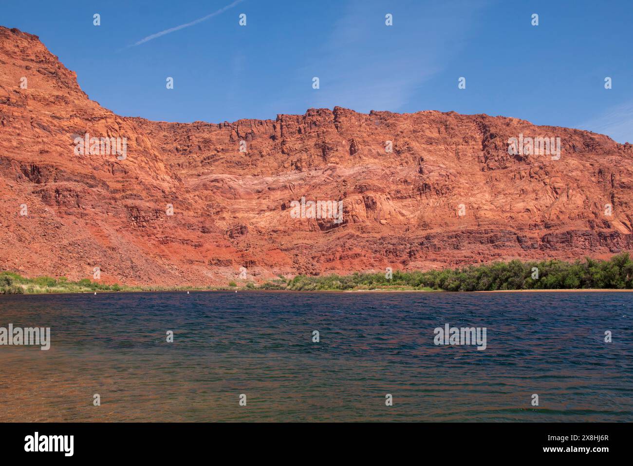 Lee's Ferry ist eine historische Stätte in der Glen Canyon National Recreation Area, wo Besucher ihre Rafting-Touren auf dem Colorado River beginnen können. Stockfoto