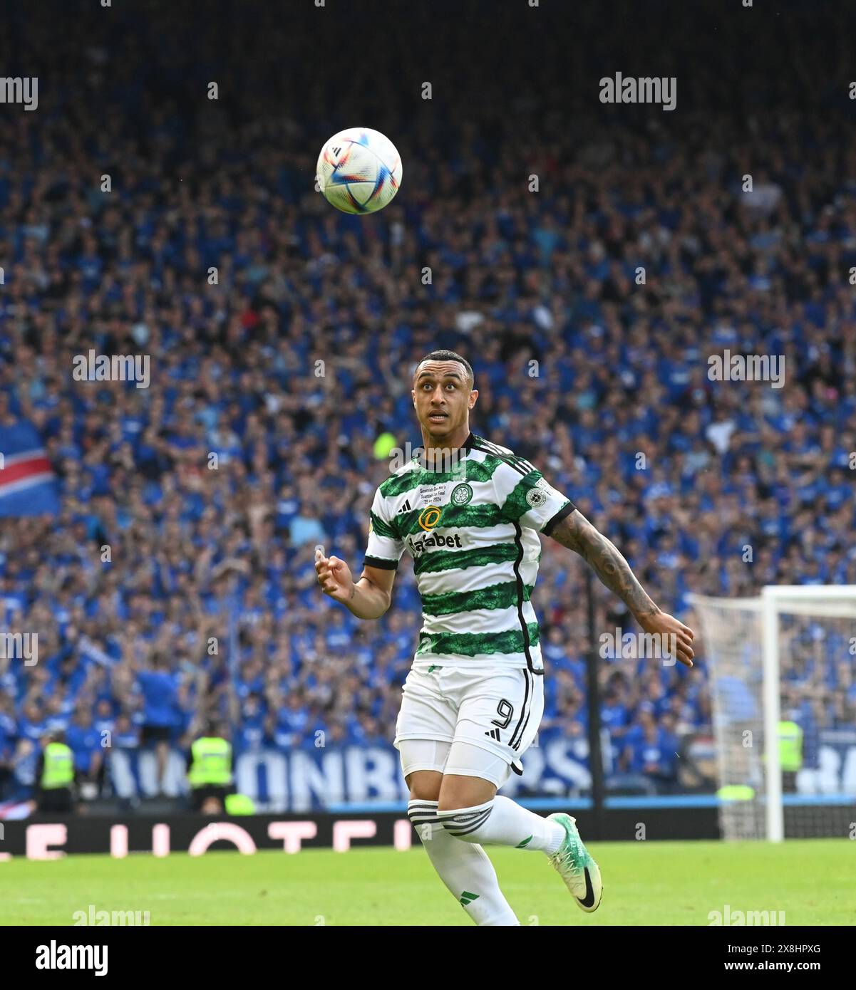 Hampden Park. Glasgow. Schottland, Großbritannien. Mai 2024. Celtic vs Rangers Scottish Cup Finale. Adam Idah von Celtic Credit: eric mccowat/Alamy Live News Stockfoto
