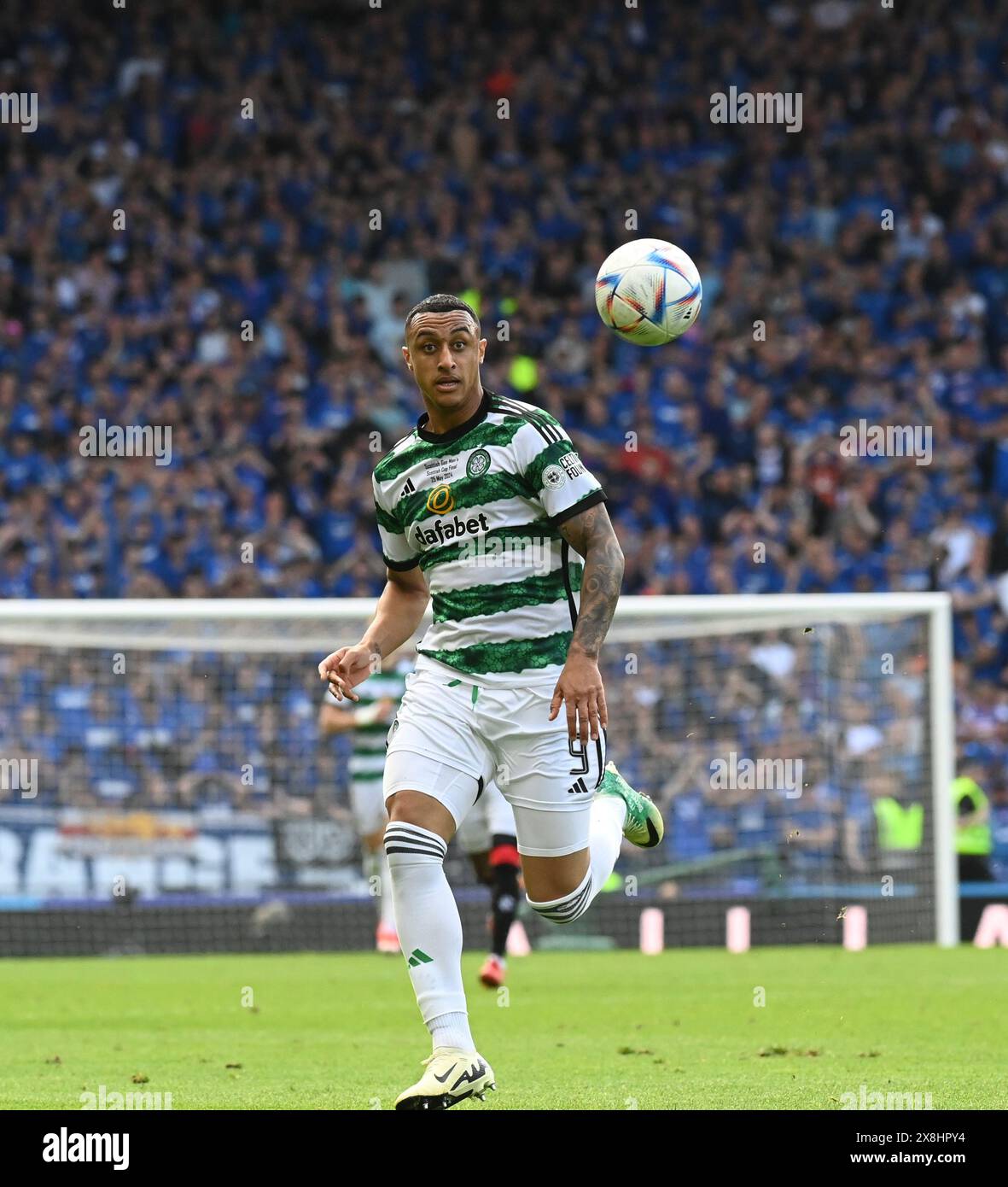Hampden Park. Glasgow. Schottland, Großbritannien. Mai 2024. Celtic vs Rangers Scottish Cup Finale. Adam Idah von Celtic Credit: eric mccowat/Alamy Live News Stockfoto