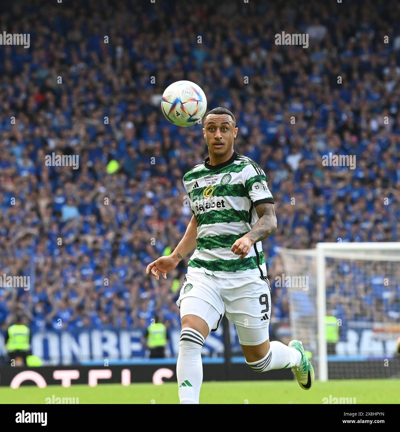 Hampden Park. Glasgow. Schottland, Großbritannien. Mai 2024. Celtic vs Rangers Scottish Cup Finale. Adam Idah von Celtic Credit: eric mccowat/Alamy Live News Stockfoto