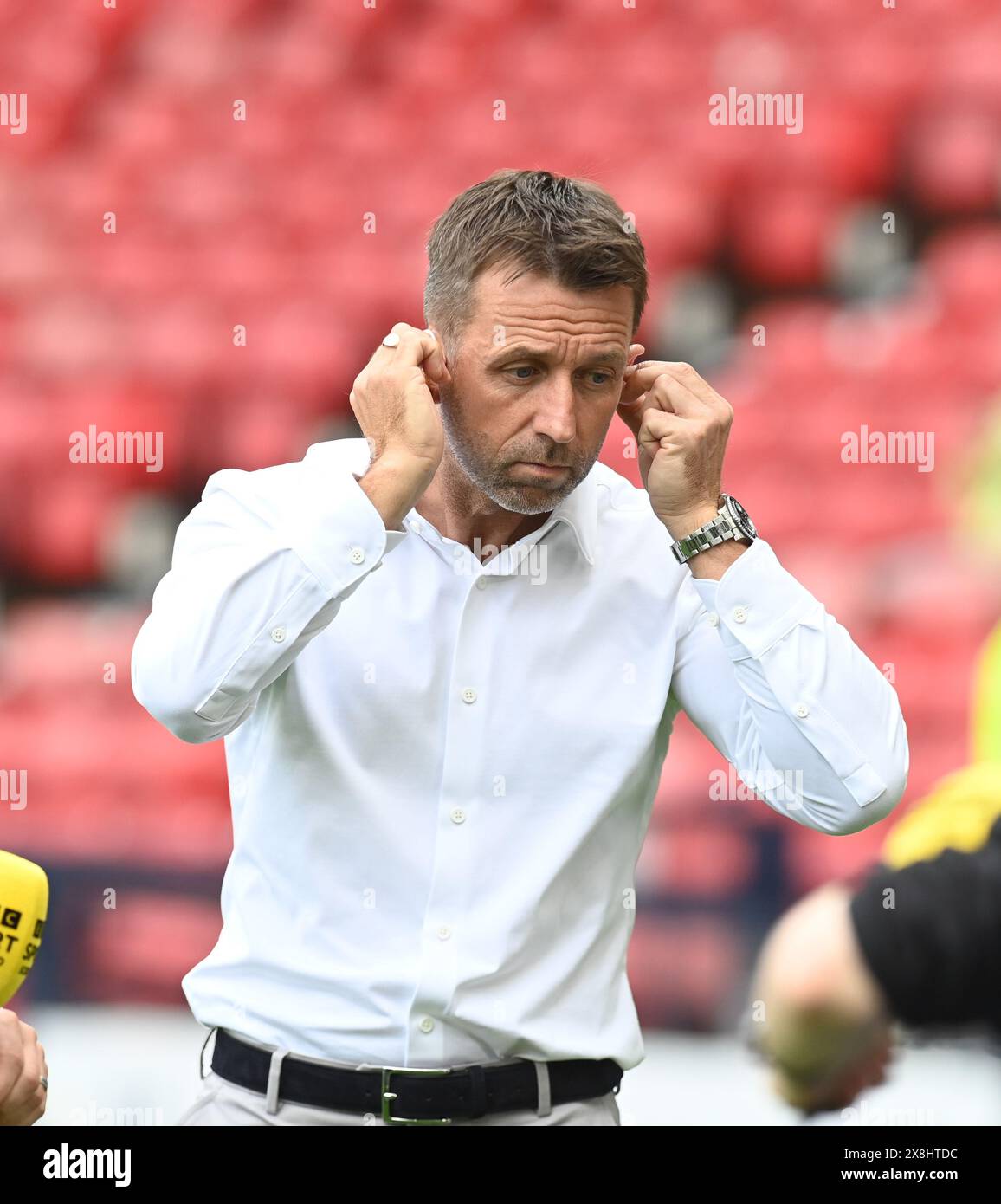 Hampden Park. Glasgow. Schottland, Großbritannien. Mai 2024. Celtic vs Rangers Scottish Cup Finale. Ex-Rangers Neil McCann. Quelle: eric mccowat/Alamy Live News Stockfoto