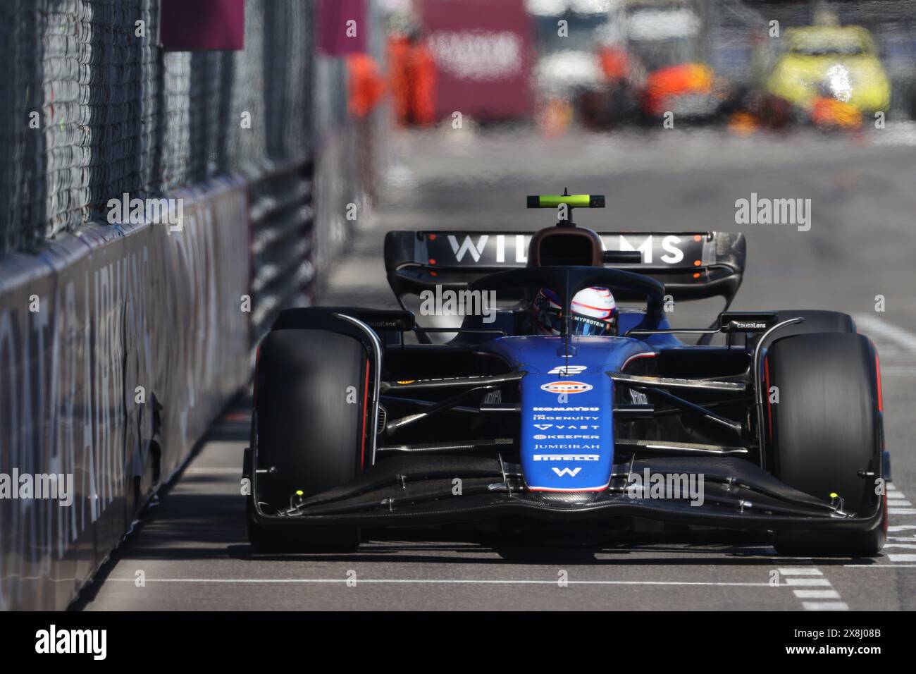 Monaco, Monaco. Mai 2024. Rennstrecke von Monaco #2 Logan Sargeant (usa) Williams Racing (gbr) Williams FW46 Mercedes, während des Formel-1-Grand Prix von Monaco 2024, 8. Runde der Formel-1-Weltmeisterschaft 2024 vom 20. Bis 23. Mai 2024 auf dem Monaco Circuit. (Philippe Nanchino/SPP) Credit: SPP Sport Press Photo. /Alamy Live News Stockfoto
