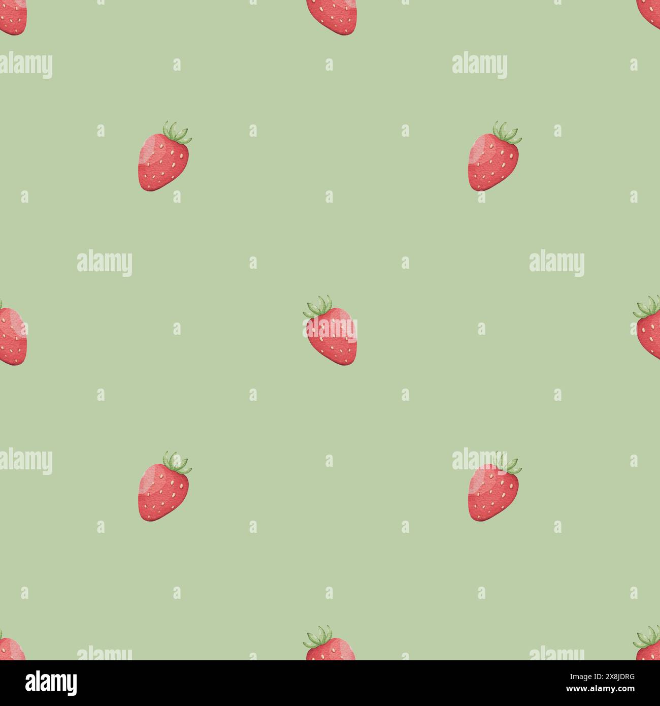 Nahtlose Muster mit Erdbeeren Stockfoto