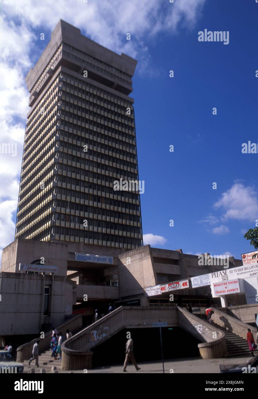 FINDECO House, ein Wolkenkratzer in Lusaka, Sambia, erbaut 1978-79 Stockfoto