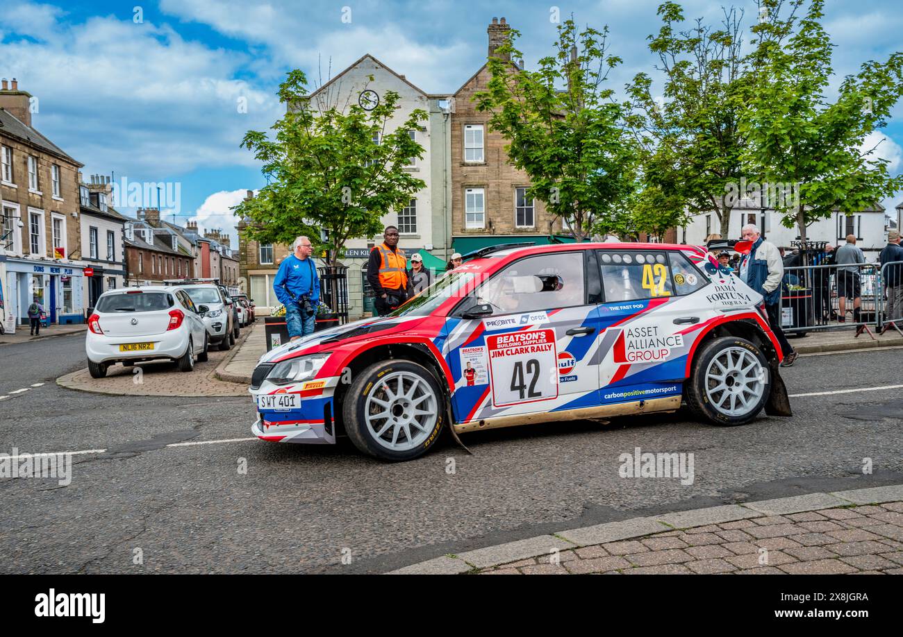 25. Mai 2024: Tag zwei der Beatson's Building Supplies JIM CLARK RALLYE in Duns, Schottland Stockfoto