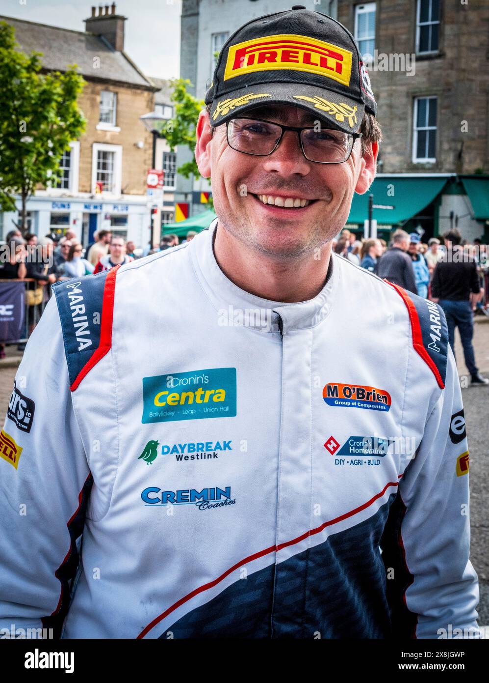 25. Mai 2024: Tag zwei der Beatson's Building Supplies JIM CLARK RALLYE in Duns, Schottland Keith Cronin aus Bantry, der Sieger der Beats Stockfoto