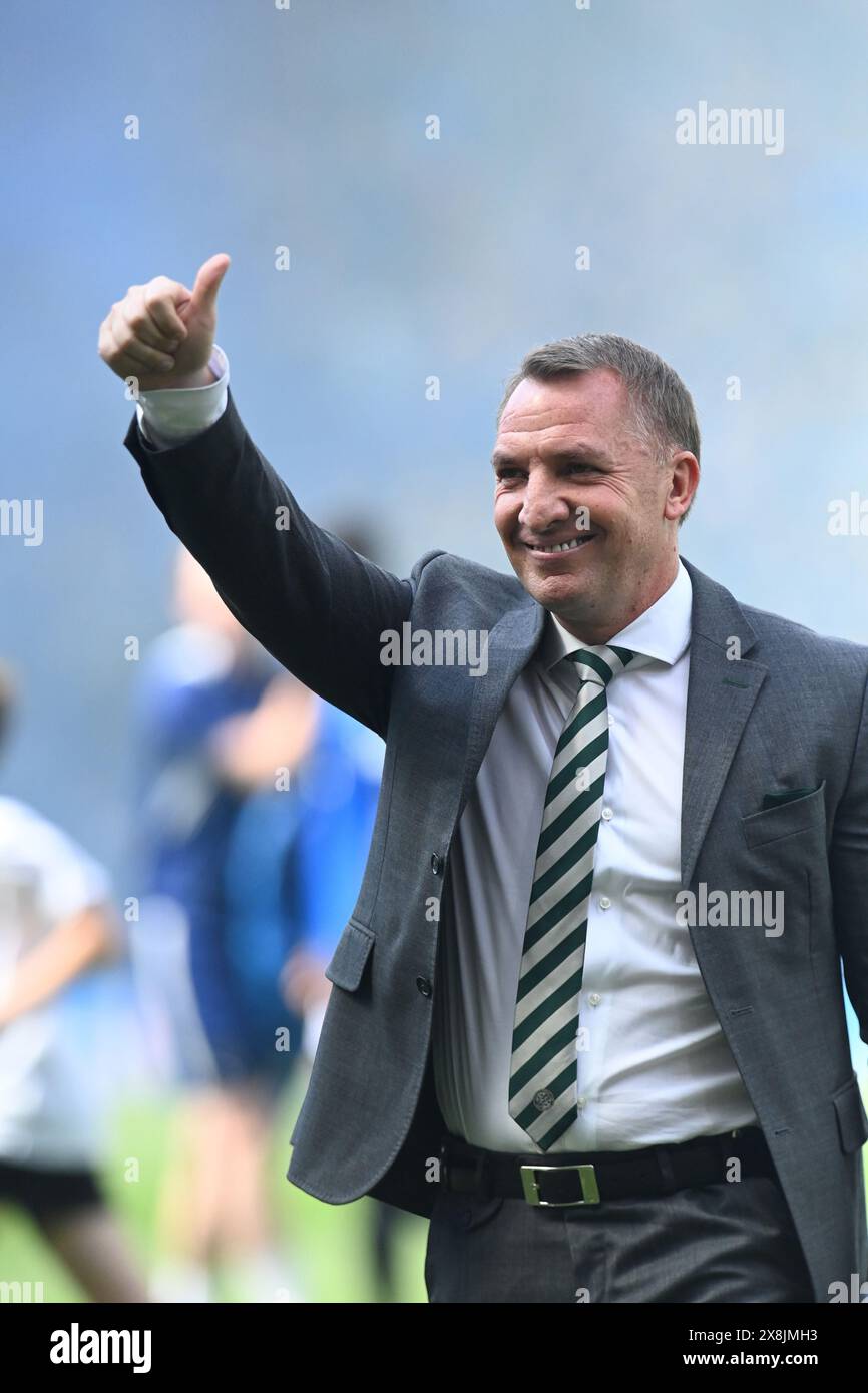 Hampden Park. Glasgow. Schottland, Großbritannien. Mai 2024. Celtic vs Rangers Scottish Cup Finale. Celtic Manager Brendan Rodgers Credit: eric mccowat/Alamy Live News Stockfoto