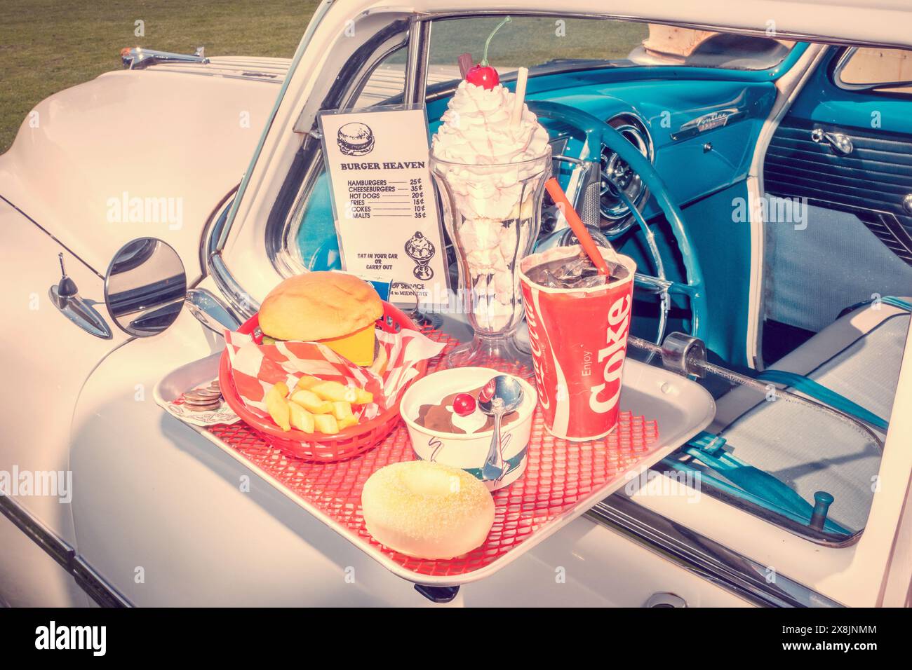 Mittagessen in einem amerikanischen Diner Stockfoto