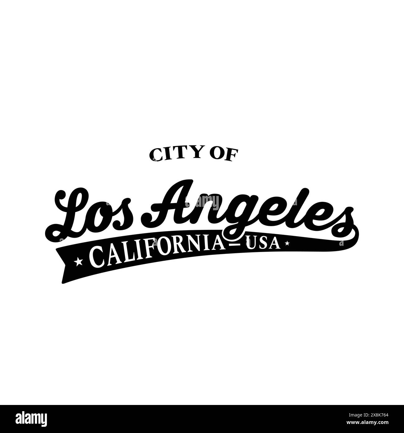 Schriftdesign der Stadt Los Angeles. Los Angeles, Kalifornien Typografie Design. Vektor und Illustration. Stock Vektor