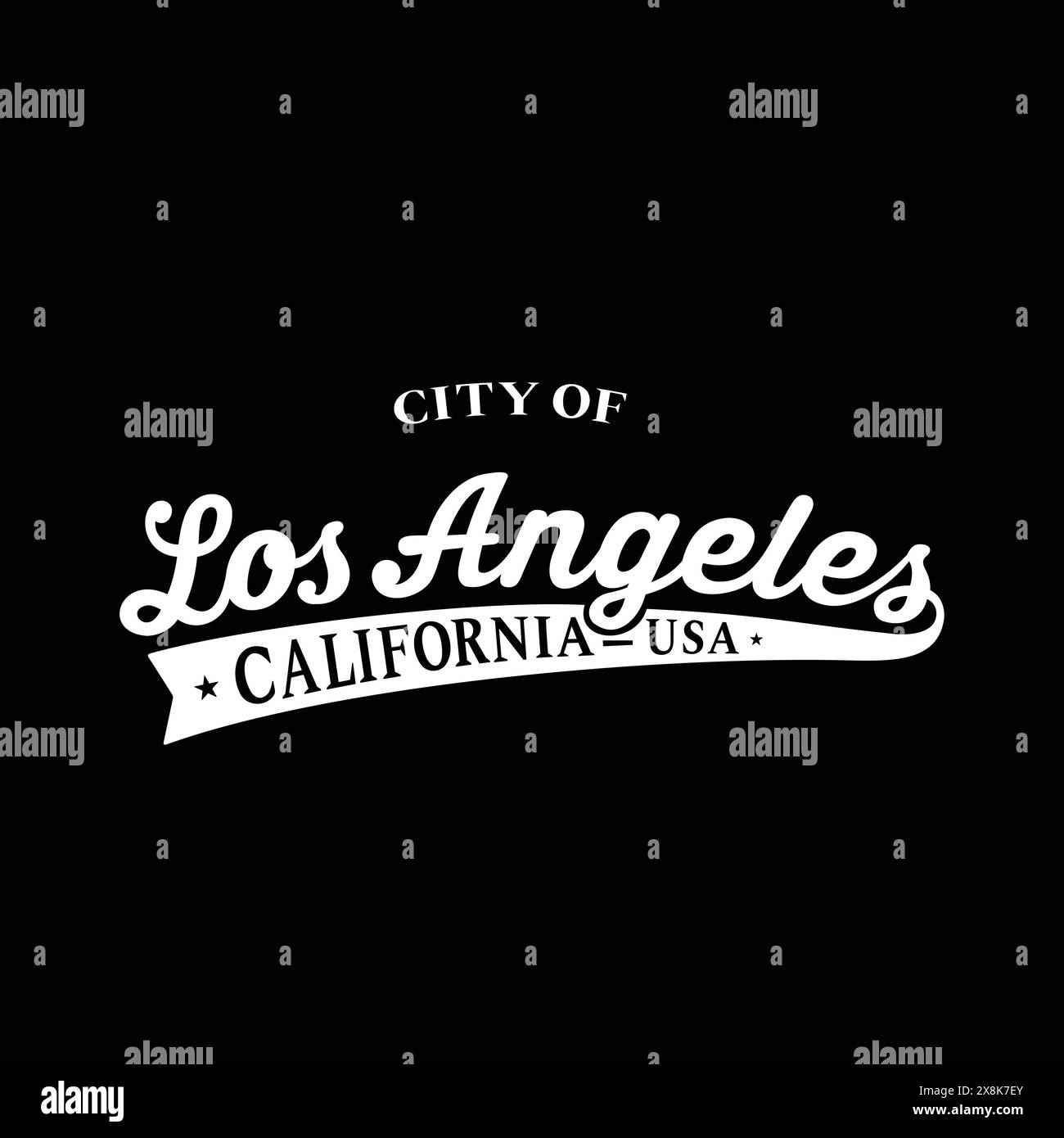 Schriftdesign der Stadt Los Angeles. Los Angeles, Kalifornien Typografie Design. Vektor und Illustration. Stock Vektor