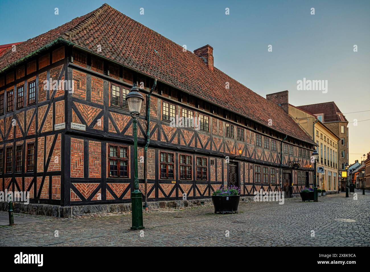 Das Fachwerkhaus Faxe House am Little Square in Malmö, Schweden, 26. Mai 2024 Stockfoto