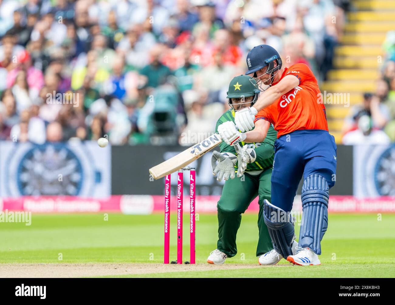 Will Jacks trat für England in der zweiten Vitality T20 International zwischen England und Pakistan an Stockfoto