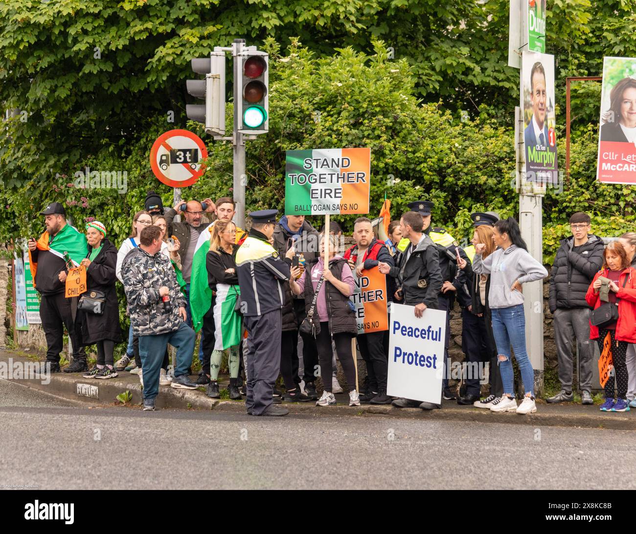 Protest in Dublin Stockfoto