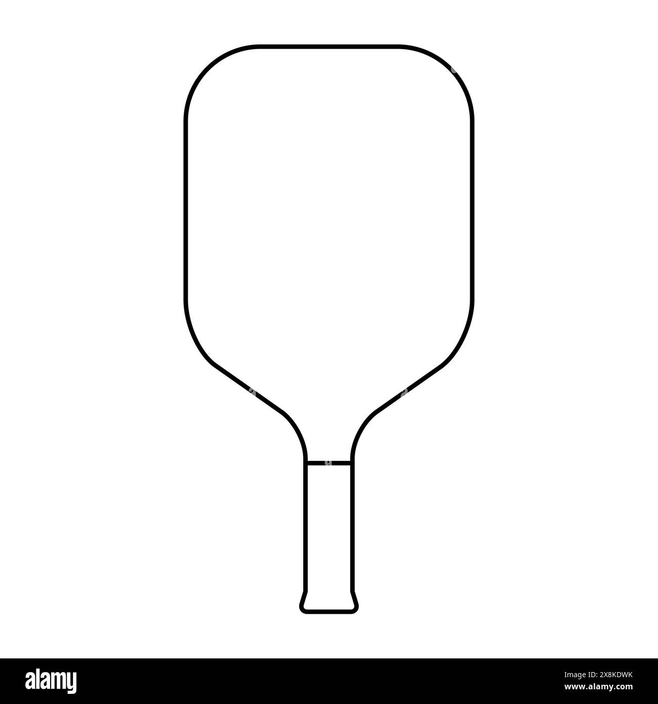 Pickleball-Schlägersport, Paddel-Symbol in der Halle, Web-Flachsymbol-Vektordarstellung. Stock Vektor