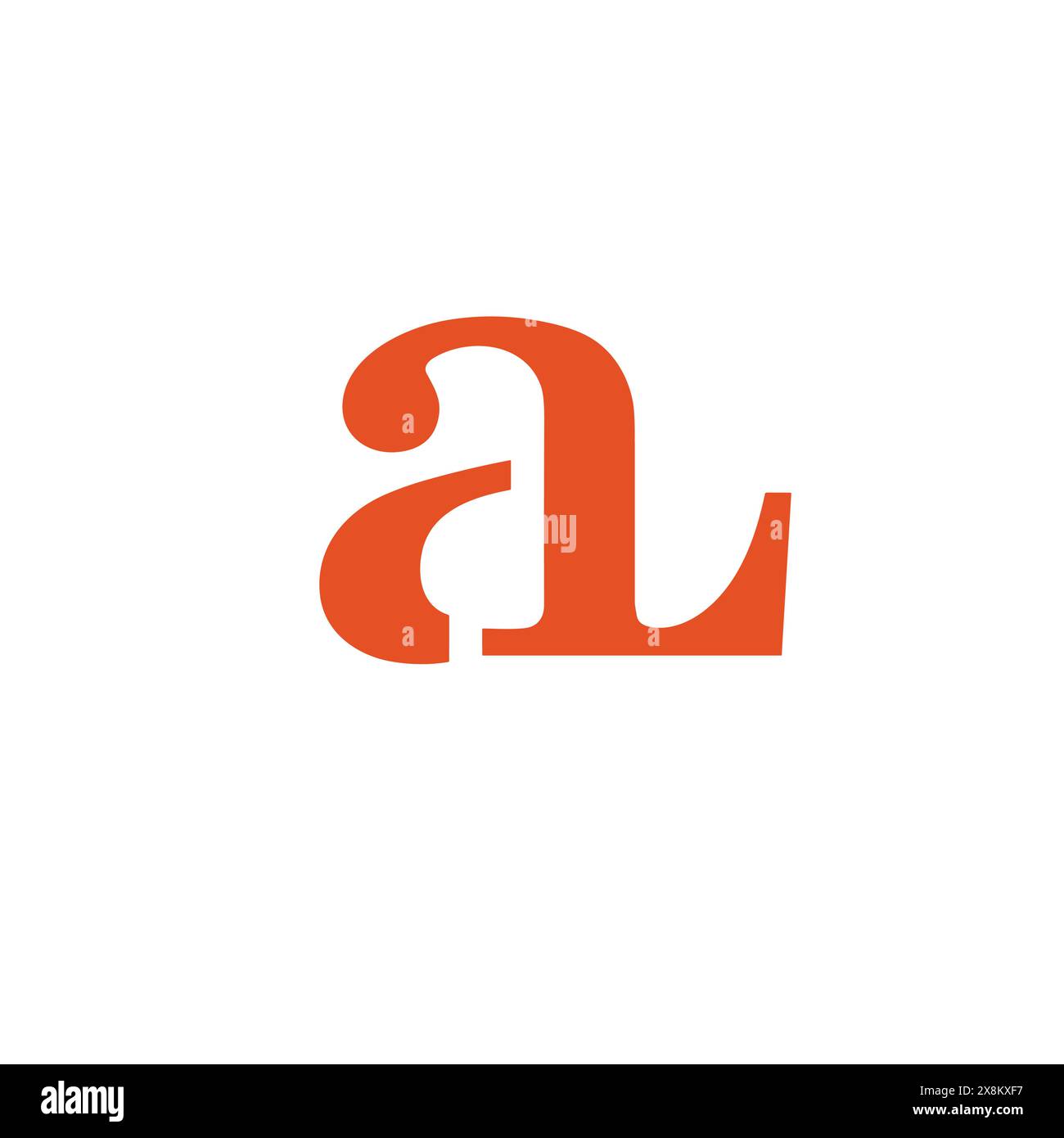 Buchstaben Buchstaben Initialen Monogramm Logo AL oder LA Vektor Illustration Stock Vektor