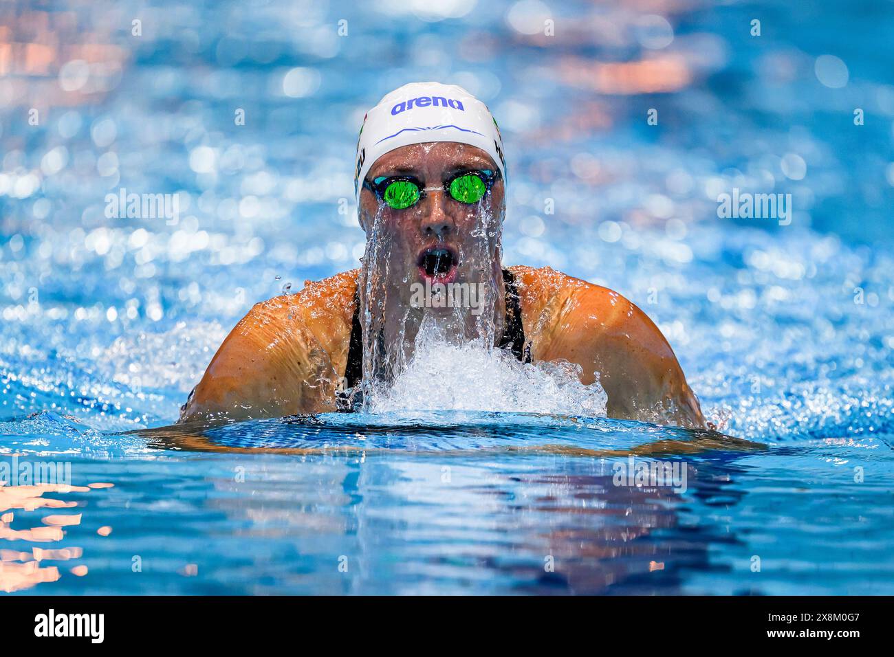 LONDON, VEREINIGTES KÖNIGREICH. 26. Mai 2024. Katinka Hosszu aus Ungarn tritt am Sonntag, den 26. Mai 2024, am 2. Tag des AP Race London International 2024 im London Aquatics Centre an der 400-m-im für Frauen Teil. LONDON ENGLAND. Quelle: Taka G Wu/Alamy Live News Stockfoto