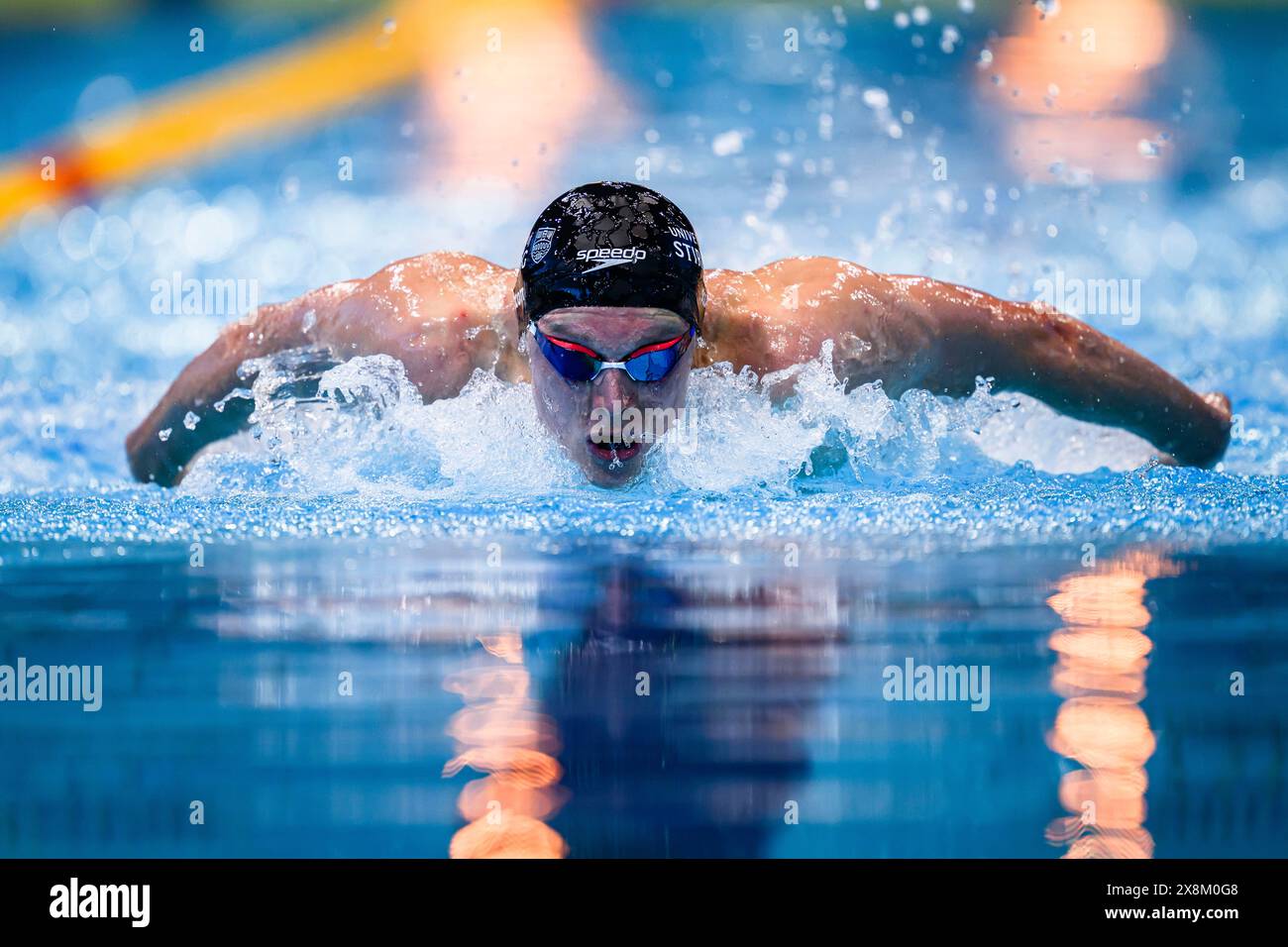 LONDON, VEREINIGTES KÖNIGREICH. 26. Mai 2024. Duncan Scott aus Großbritannien tritt am Sonntag, den 26. Mai 2024, in den 200-m-Vorläufen der Männer während des AP Race London International 2024 im London Aquatics Centre an. LONDON ENGLAND. Quelle: Taka G Wu/Alamy Live News Stockfoto