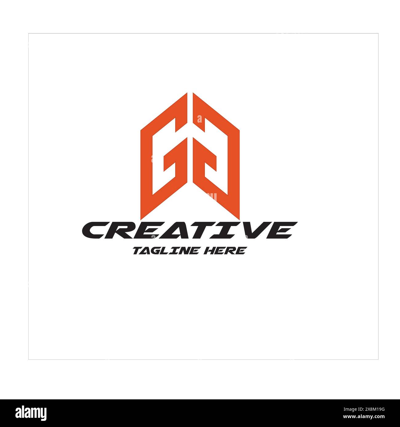 Kreativer moderner Letter GG Logo Design Vektor Stock Vektor