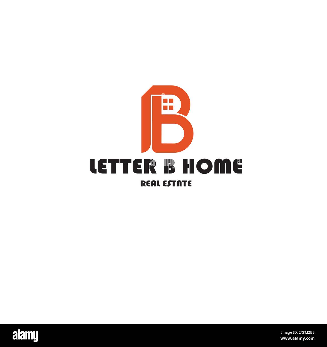 B Immobilienlogo Design Vorlage Vektor Grafik Branding Element. Stock Vektor
