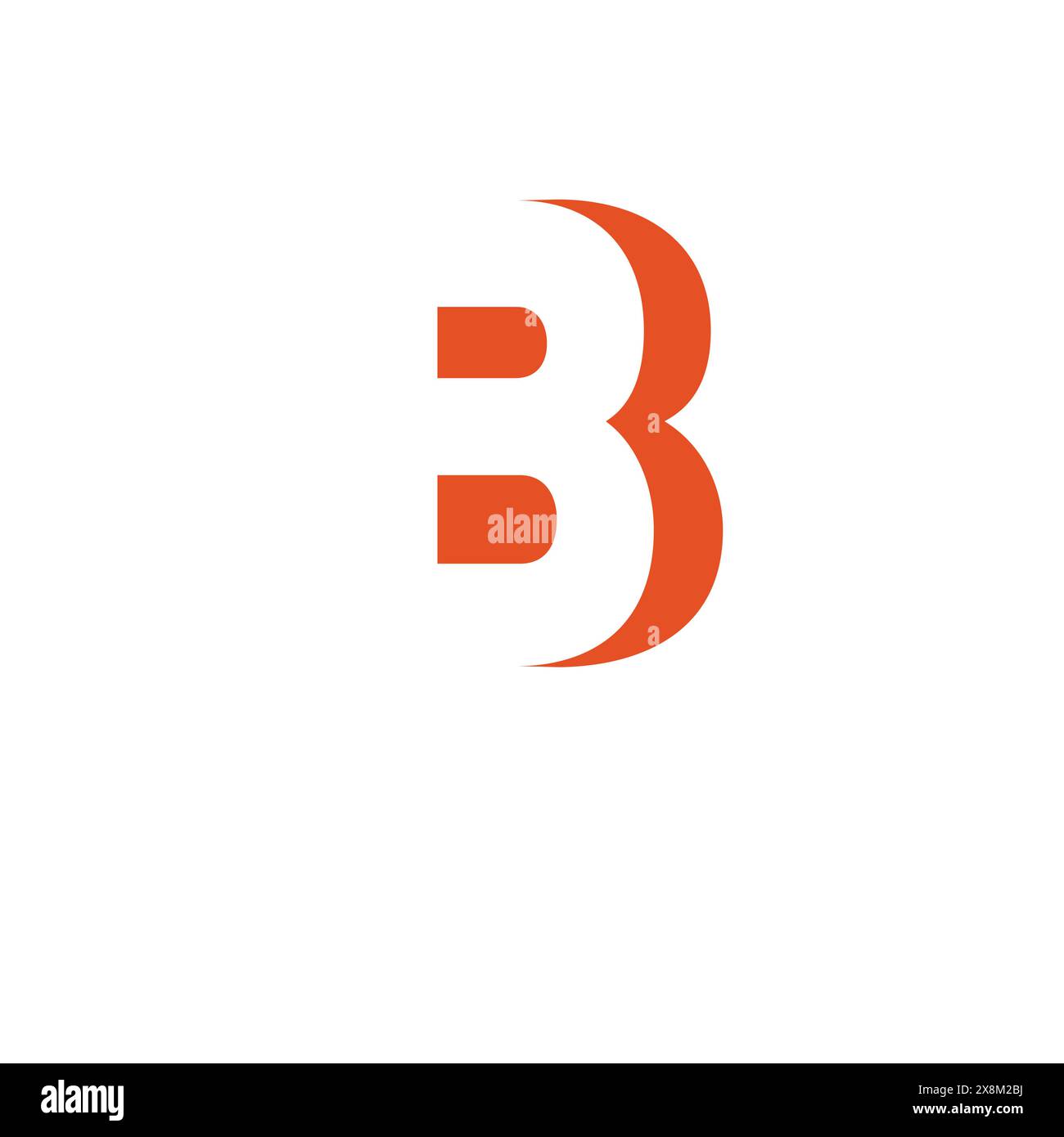 Modernes und einzigartiges B-Initialen-Logo-Design Stock Vektor