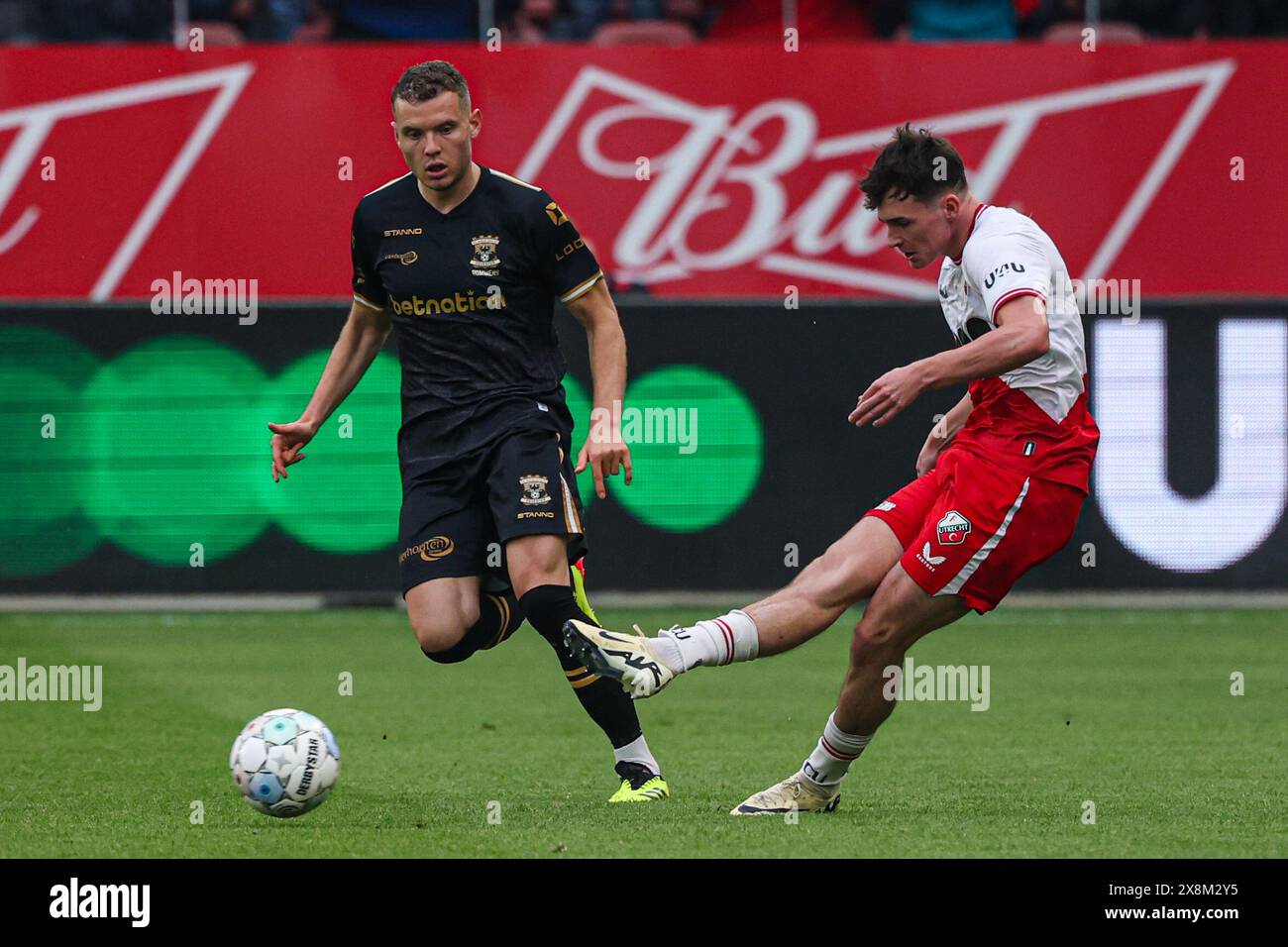 Utrecht, Niederlande. Mai 2024. UTRECHT, NIEDERLANDE - 26. MAI: Taylor Booth vom FC Utrecht kommt beim Endspiel der European League Play offs zwischen dem FC Utrecht und Go Ahead Eagles am 26. Mai 2024 im Stadion Galgenwaard in Utrecht, Niederlande. (Foto von Henny Meyerink/BSR Agency) Credit: BSR Agency/Alamy Live News Stockfoto