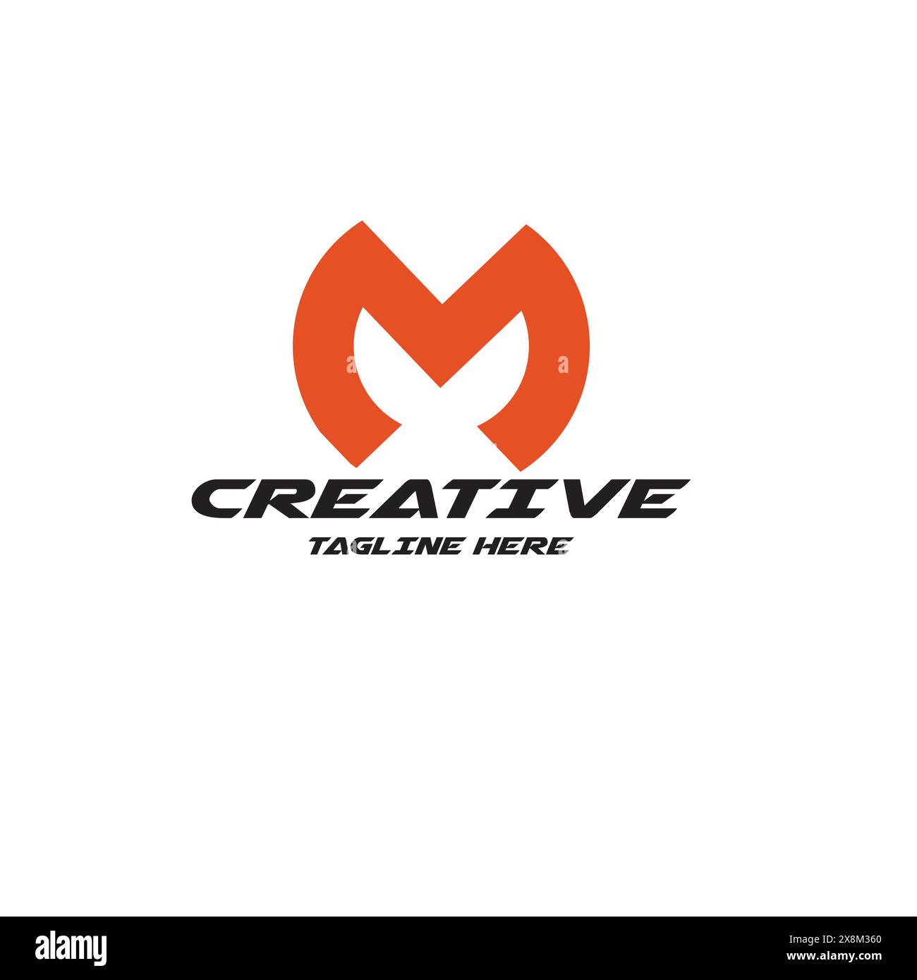 Buchstabe M Logo Symbol Designelemente Vorlage Stock Vektor